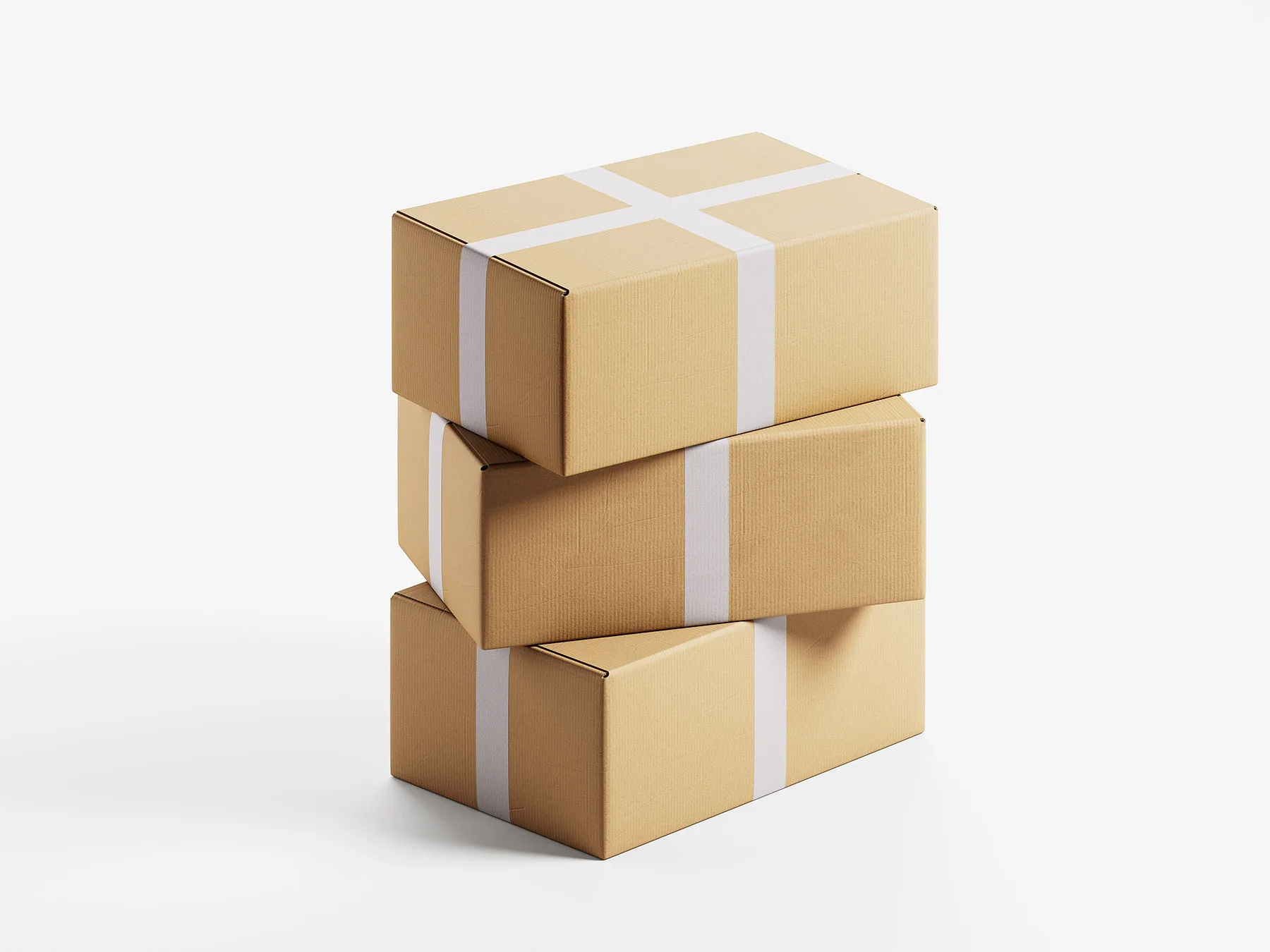 Packaging Taped Box Mockup