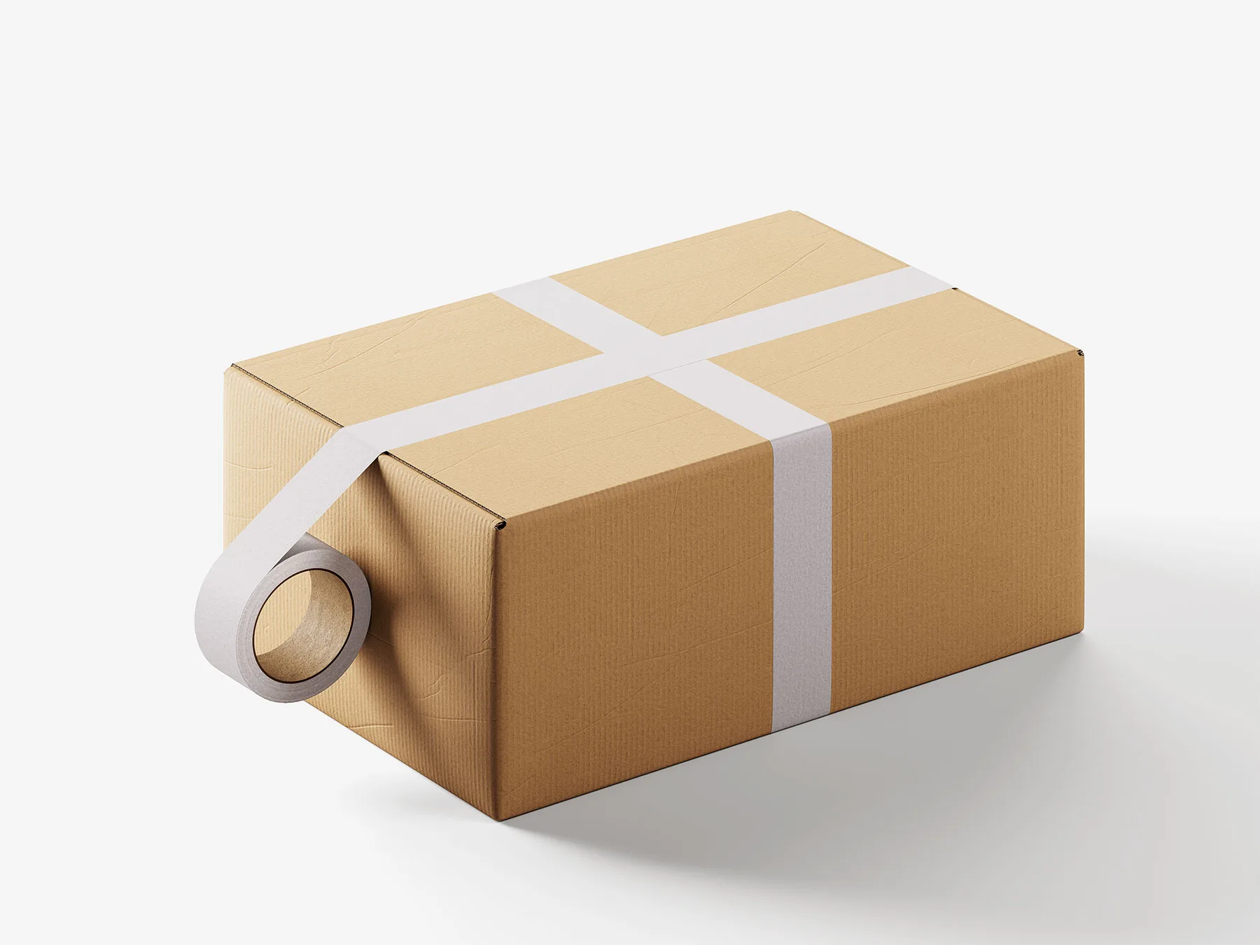 Packaging Taped Box Mockup