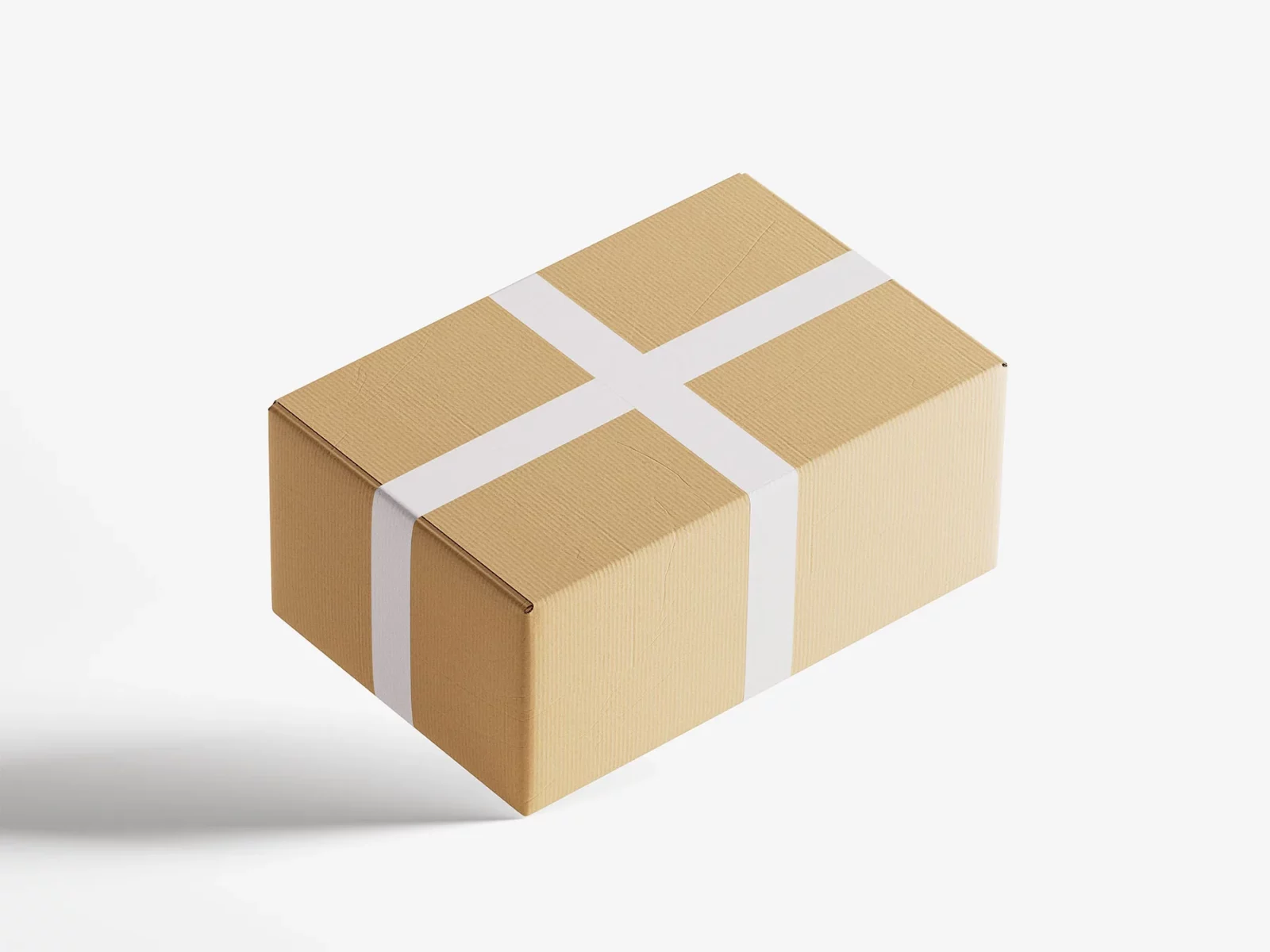Packaging Taped Box Mockup (5 PSD Scenes) | The Free Mockup