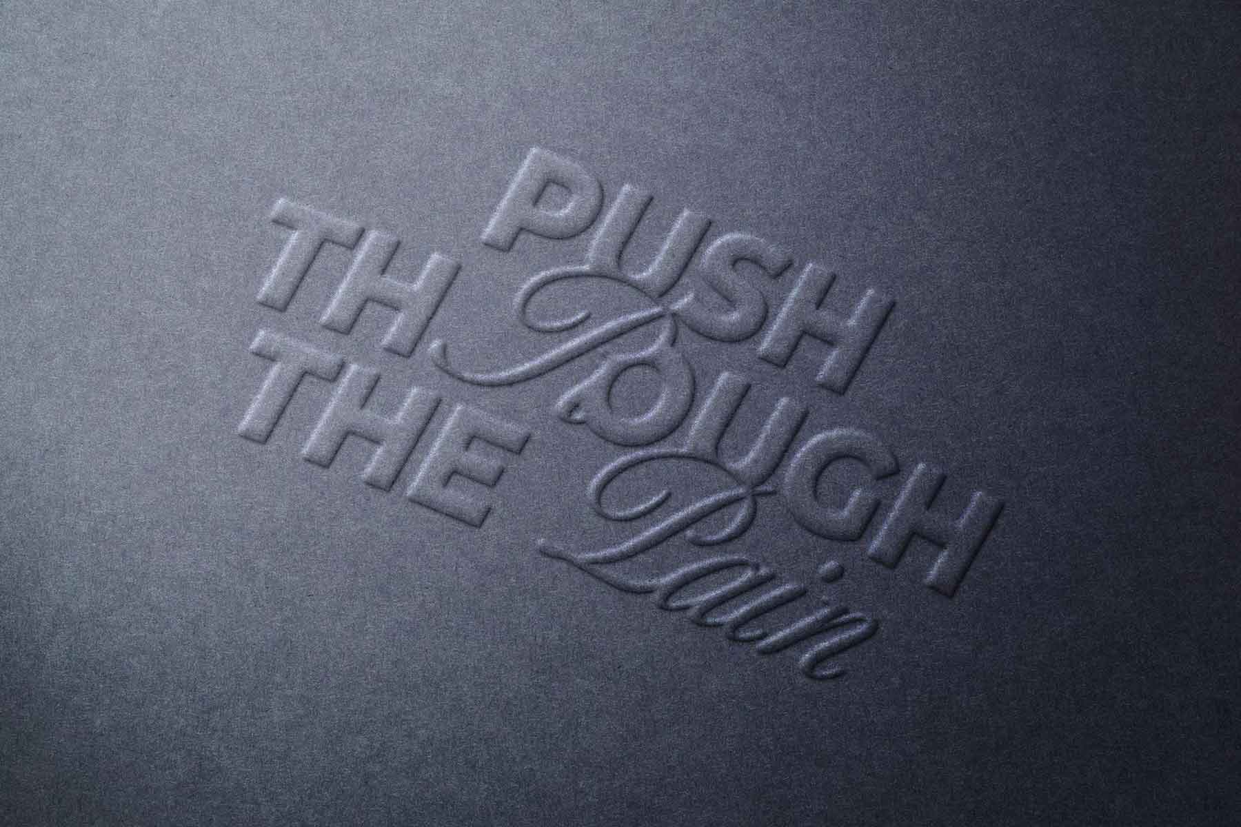 Paper Emboss Logo Mockup