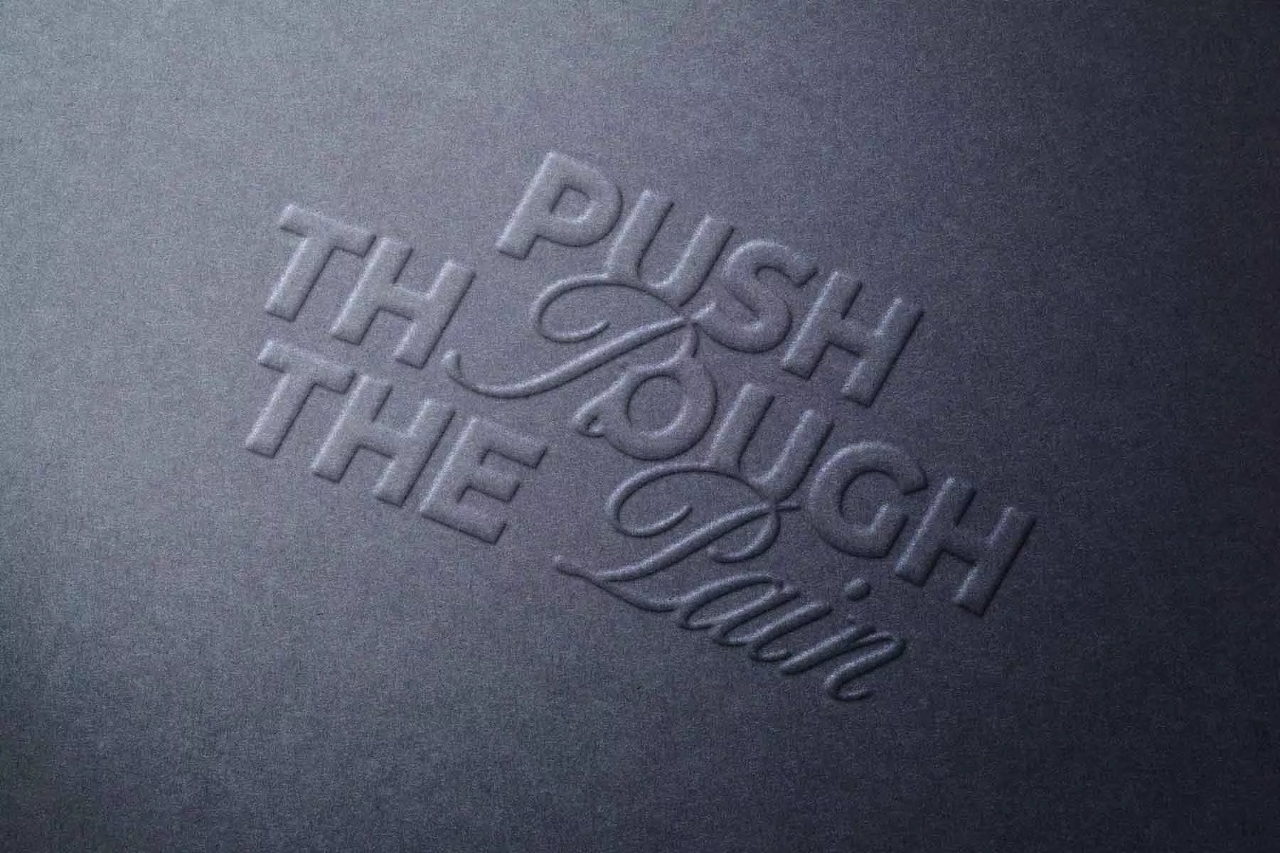 Paper Emboss Logo Mockup