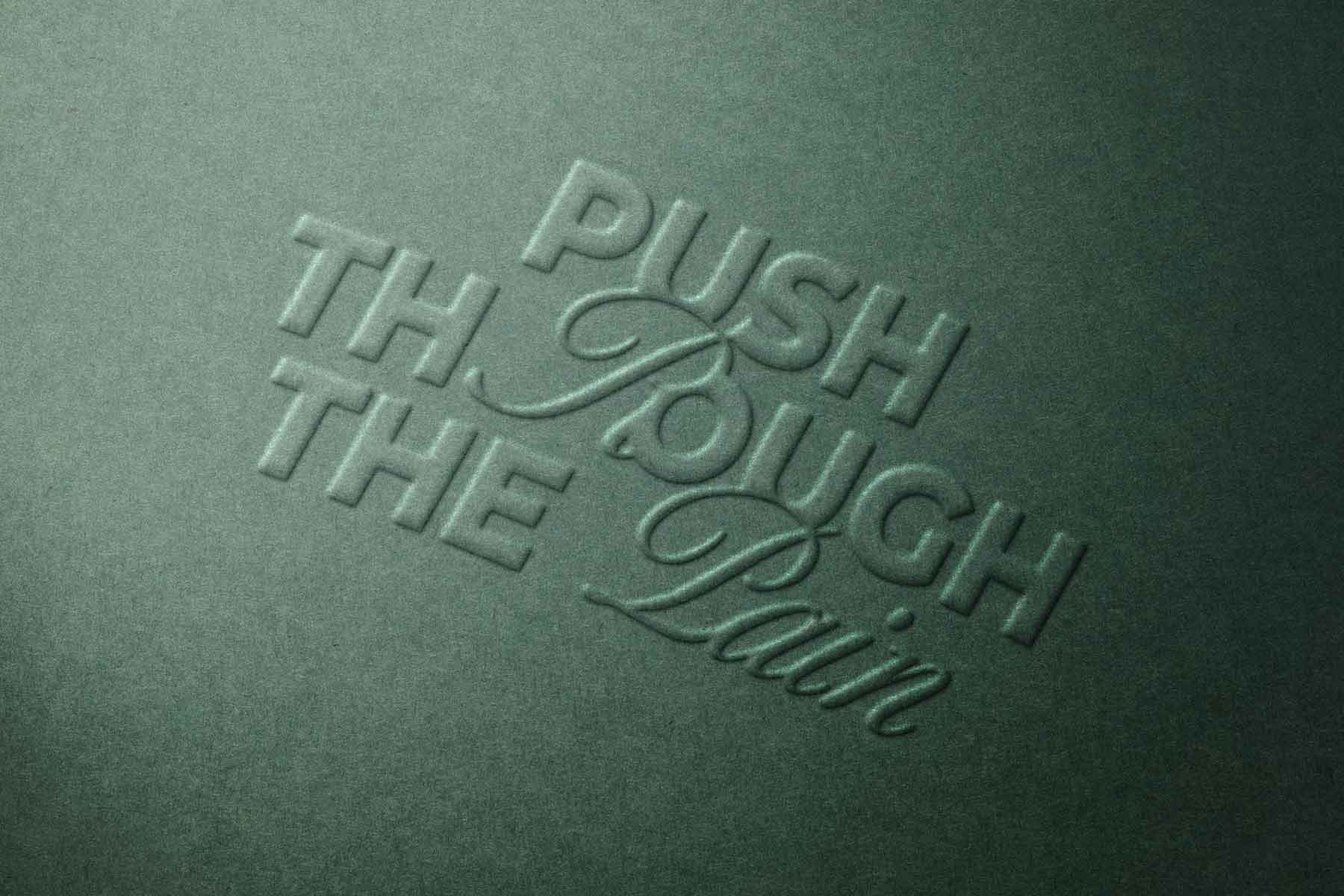 Paper Emboss Logo Mockup