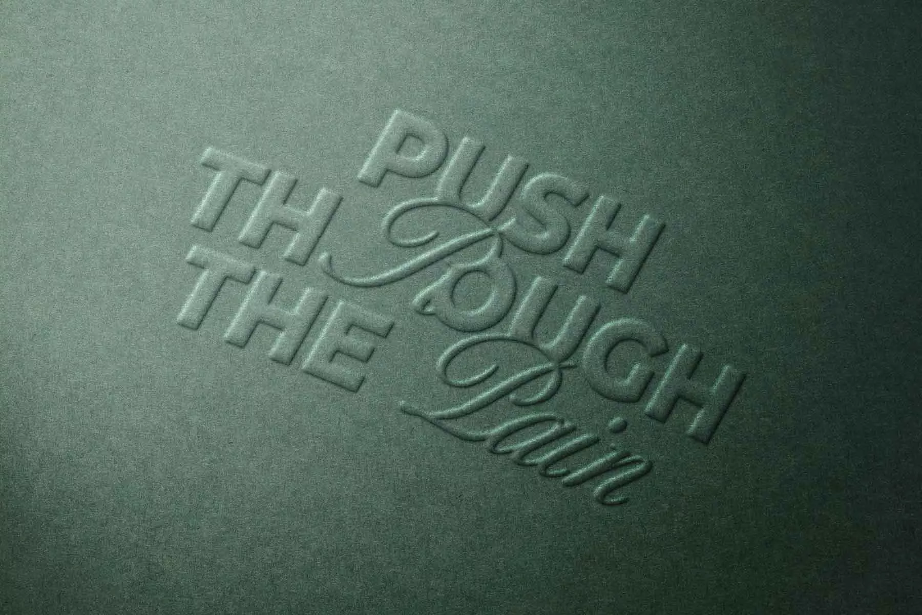 Paper Emboss Logo Mockup