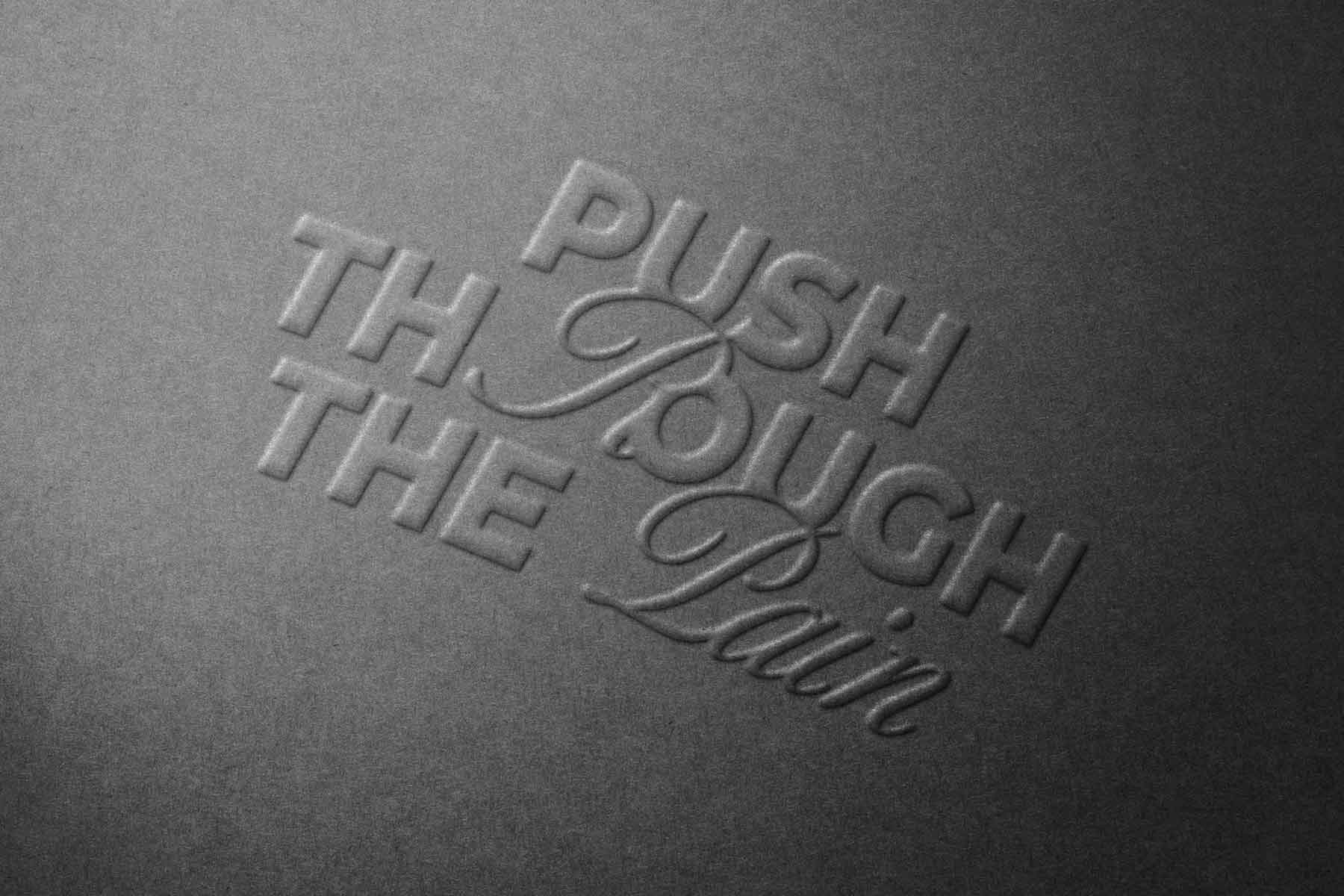 Paper Emboss Logo Mockup
