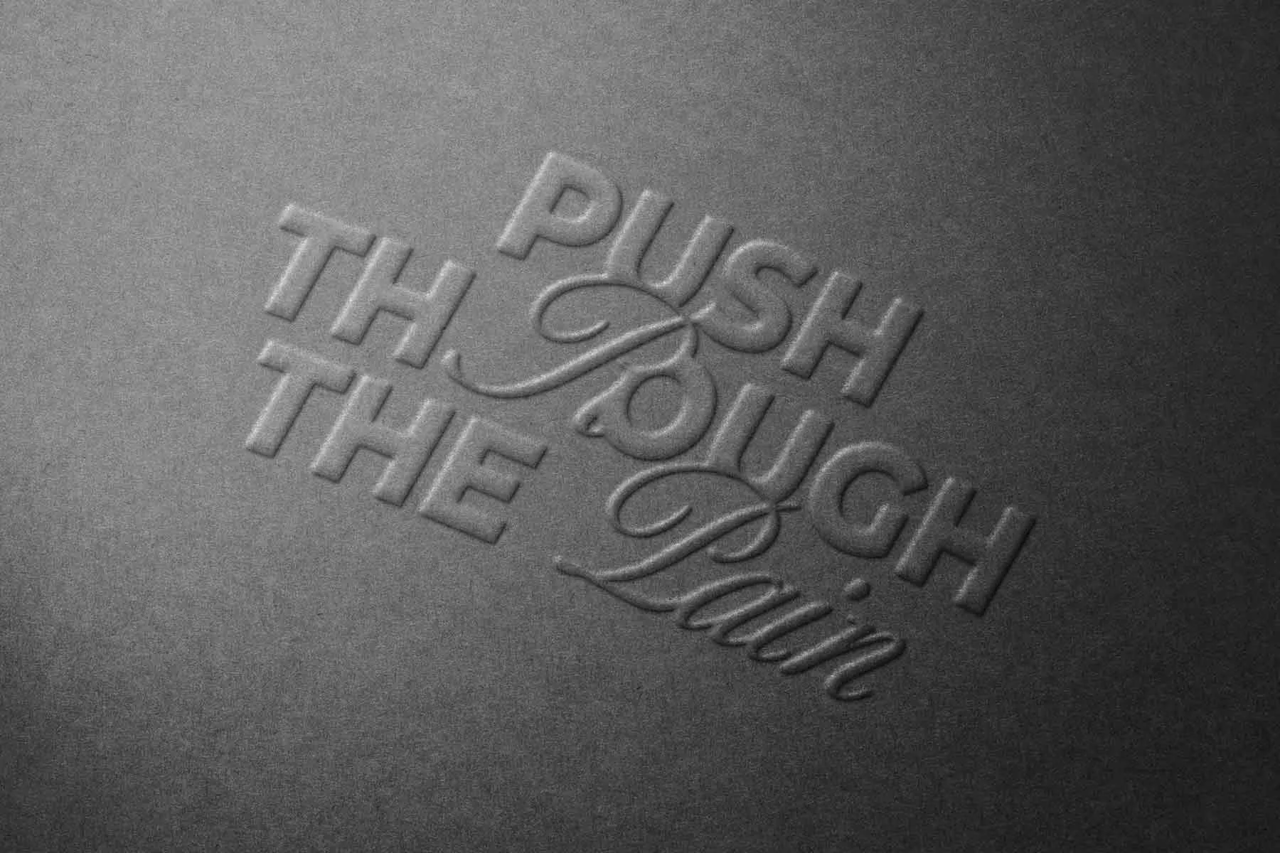 Paper Emboss Logo Mockup