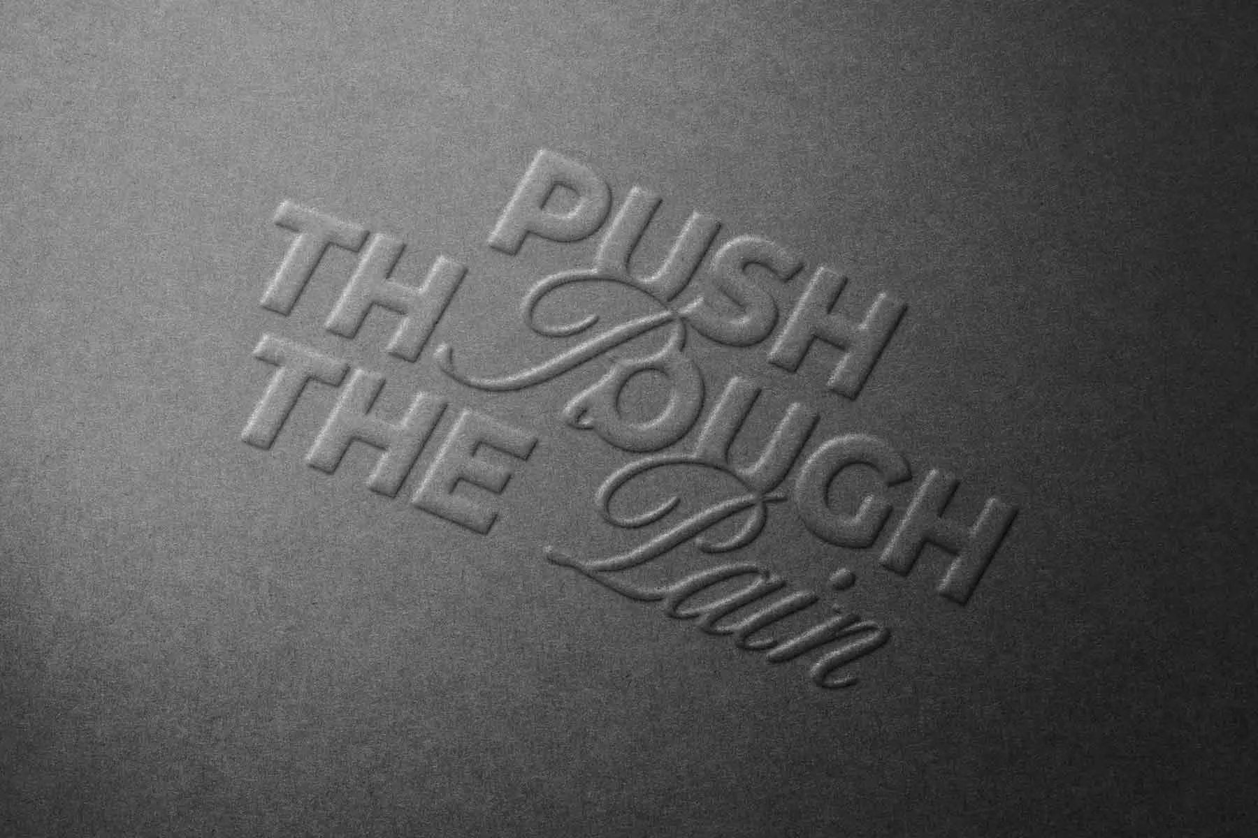 Paper Emboss Logo Mockup