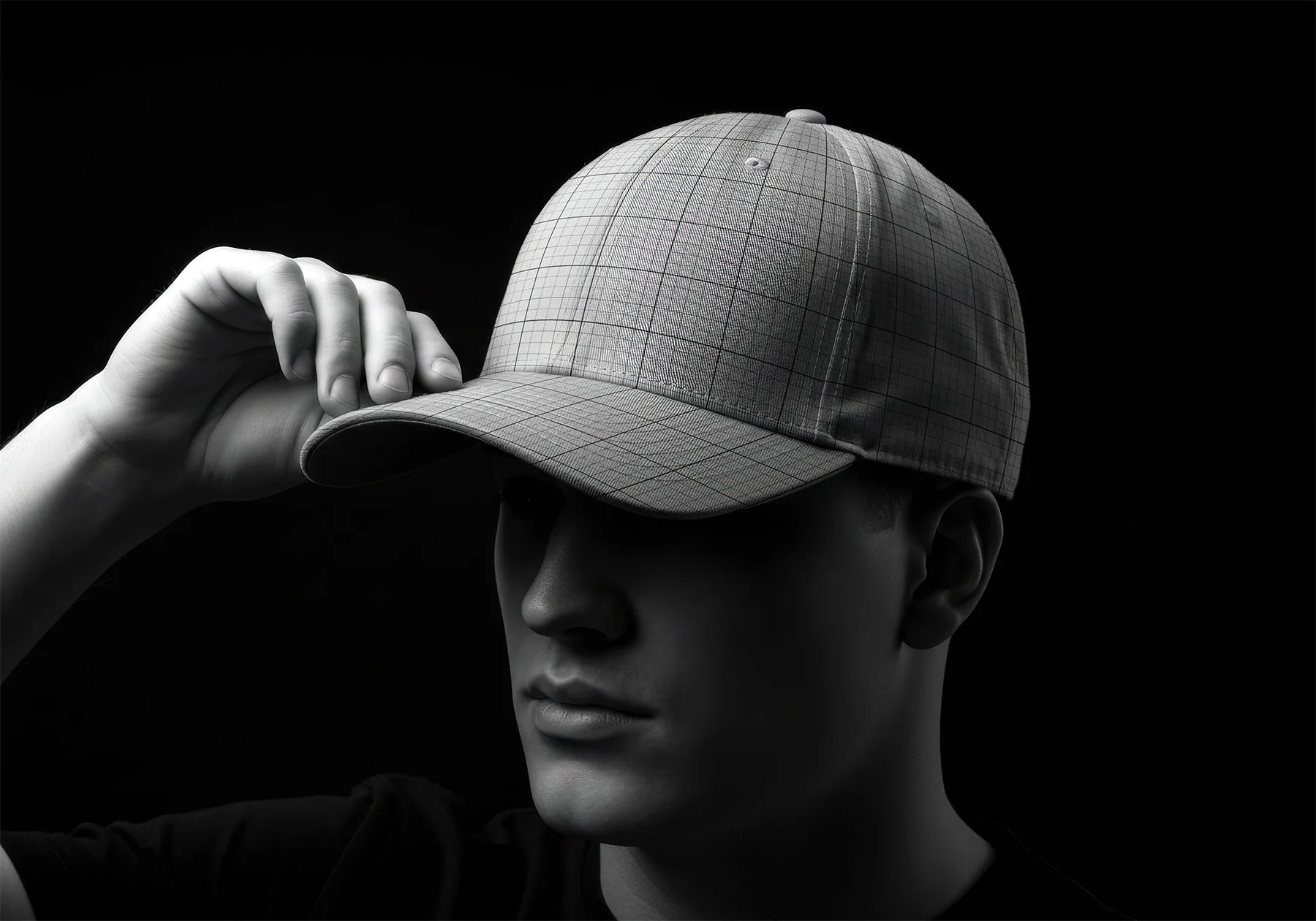 Cap Mockup (Dark Scene, PSD)