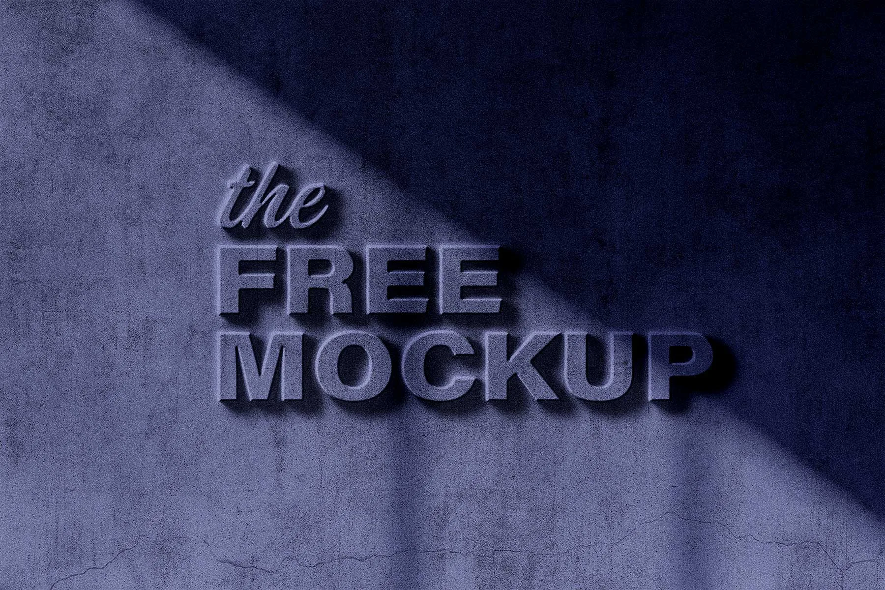 Concrete Wall Logo Mockup (Embossed Effect)