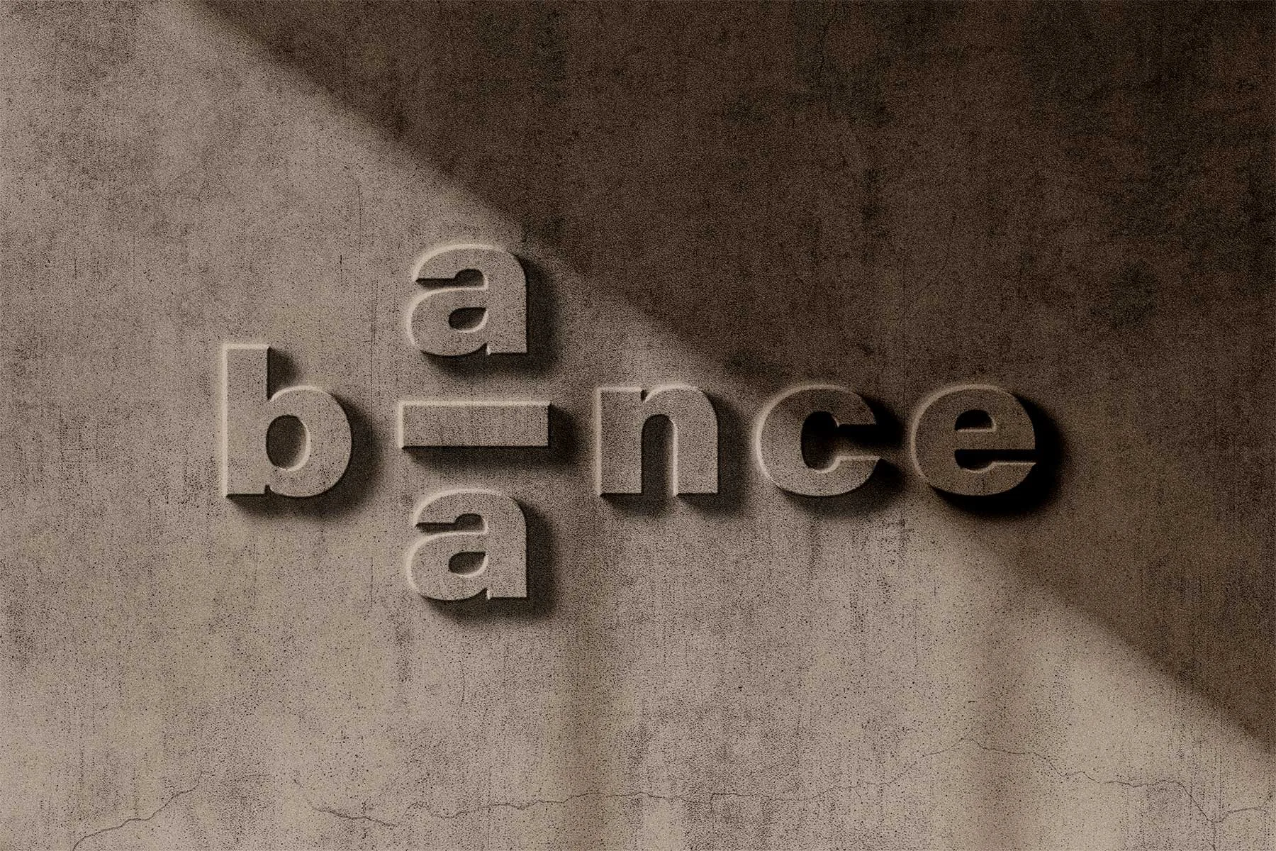 Concrete Wall Logo Mockup (Embossed Effect)