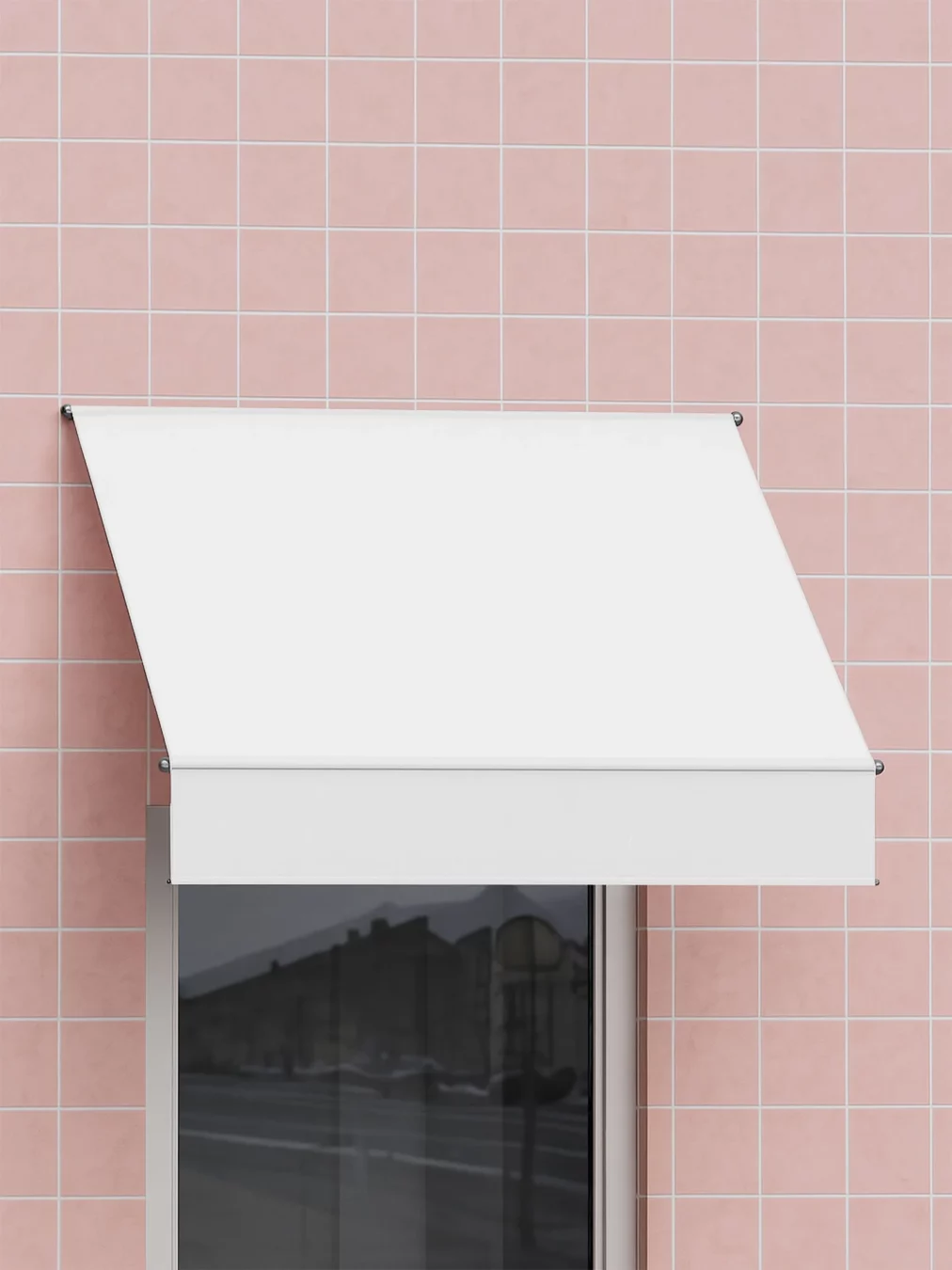 Fabric Awning Mockup Over the Window