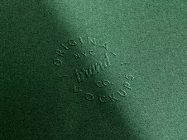 Fabric Embossed Logo Mockup
