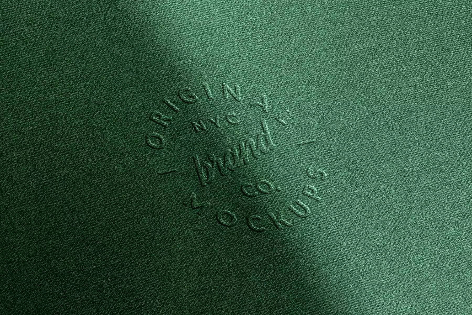 Fabric Embossed Logo Mockup
