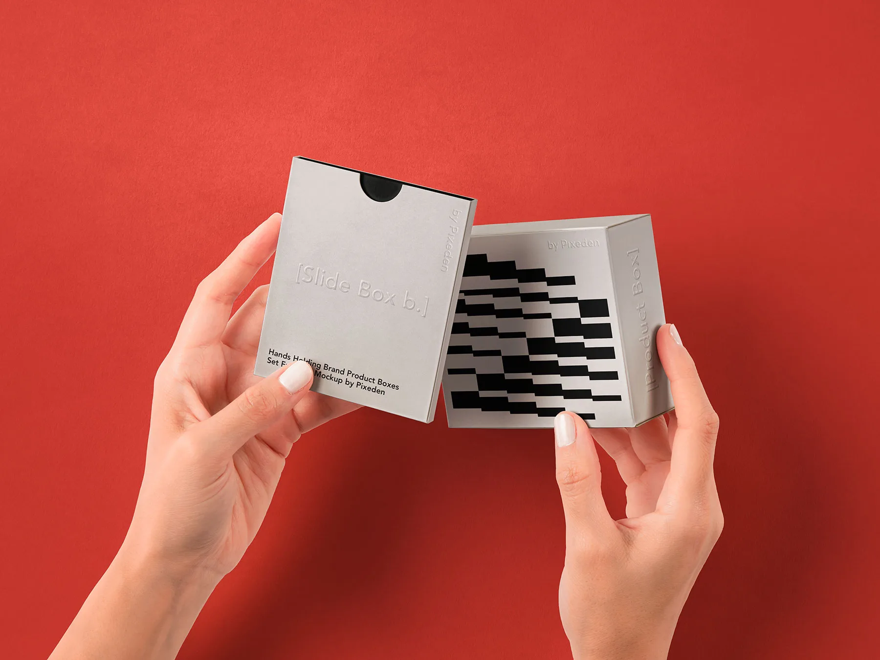Hands Holding Product Boxes Mockup