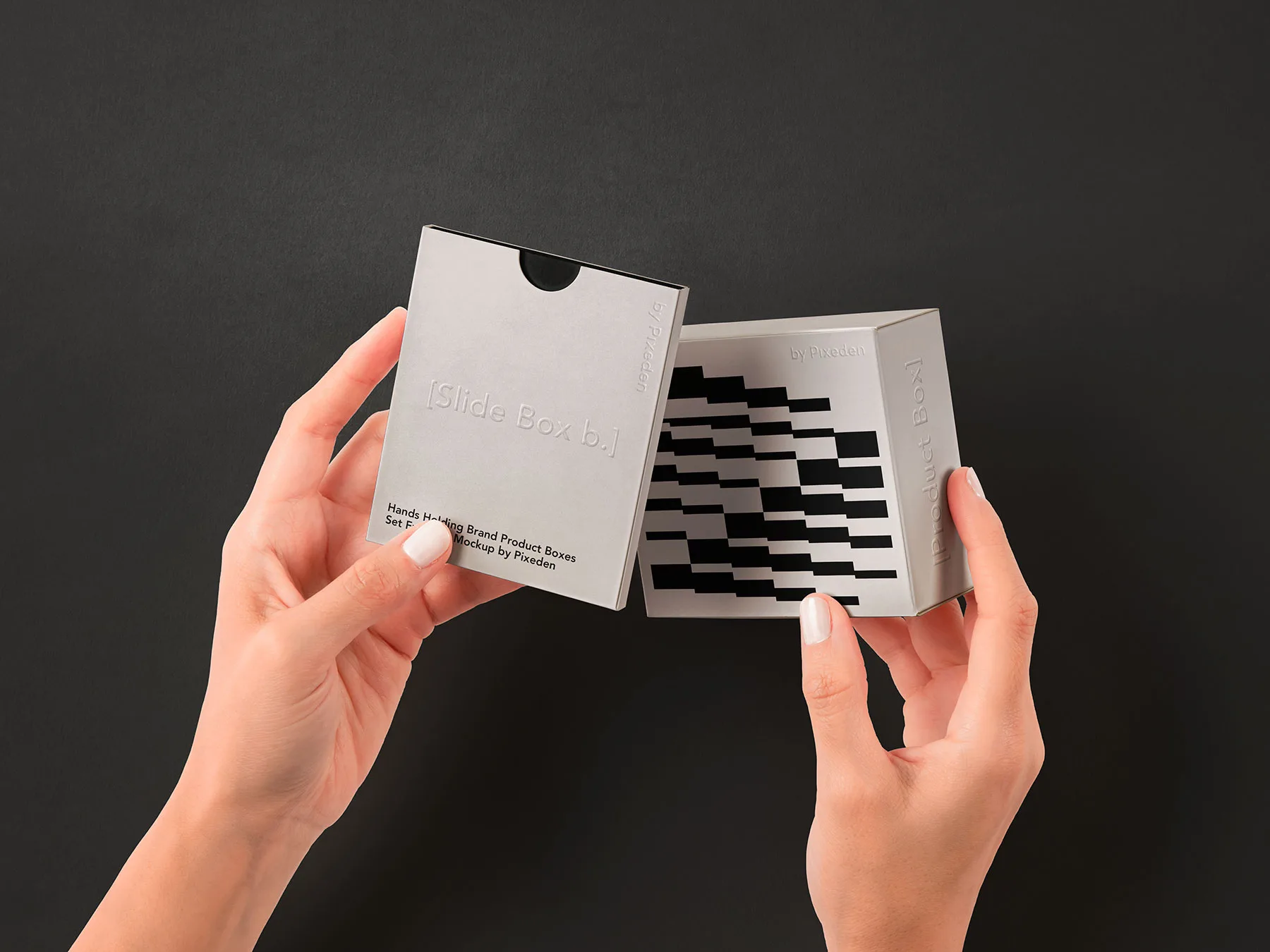 Hands Holding Product Boxes Mockup