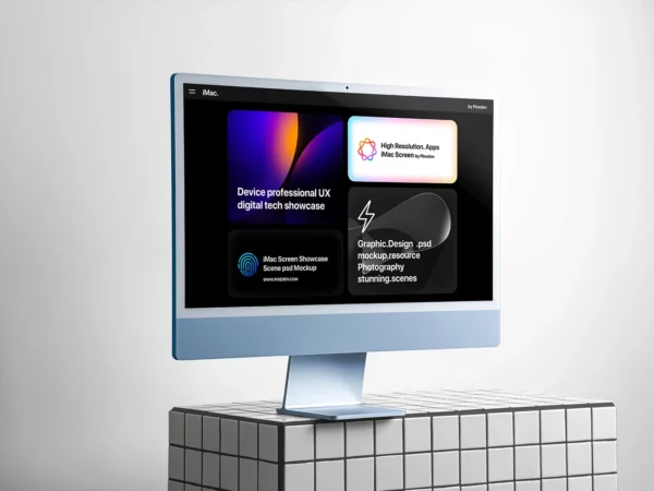 iMac Screen Mockup (Website Design Presentation)