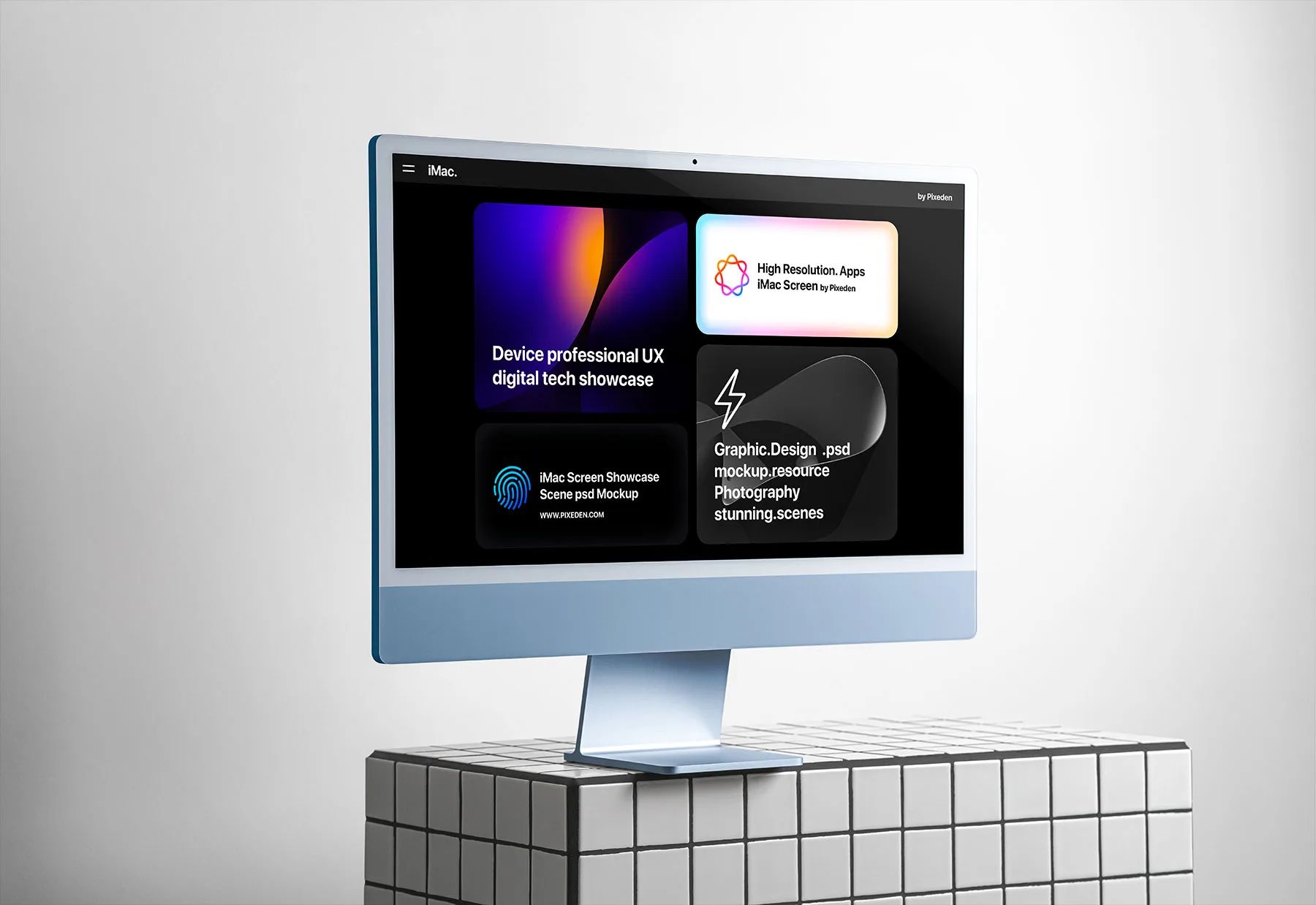 iMac Screen Mockup (Website Design Presentation)