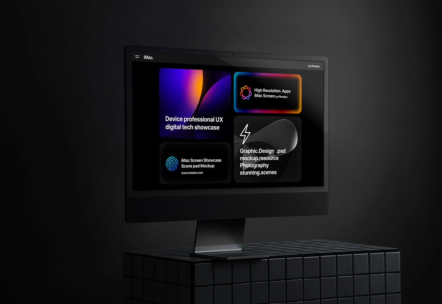iMac Screen Mockup (Website Design Presentation)