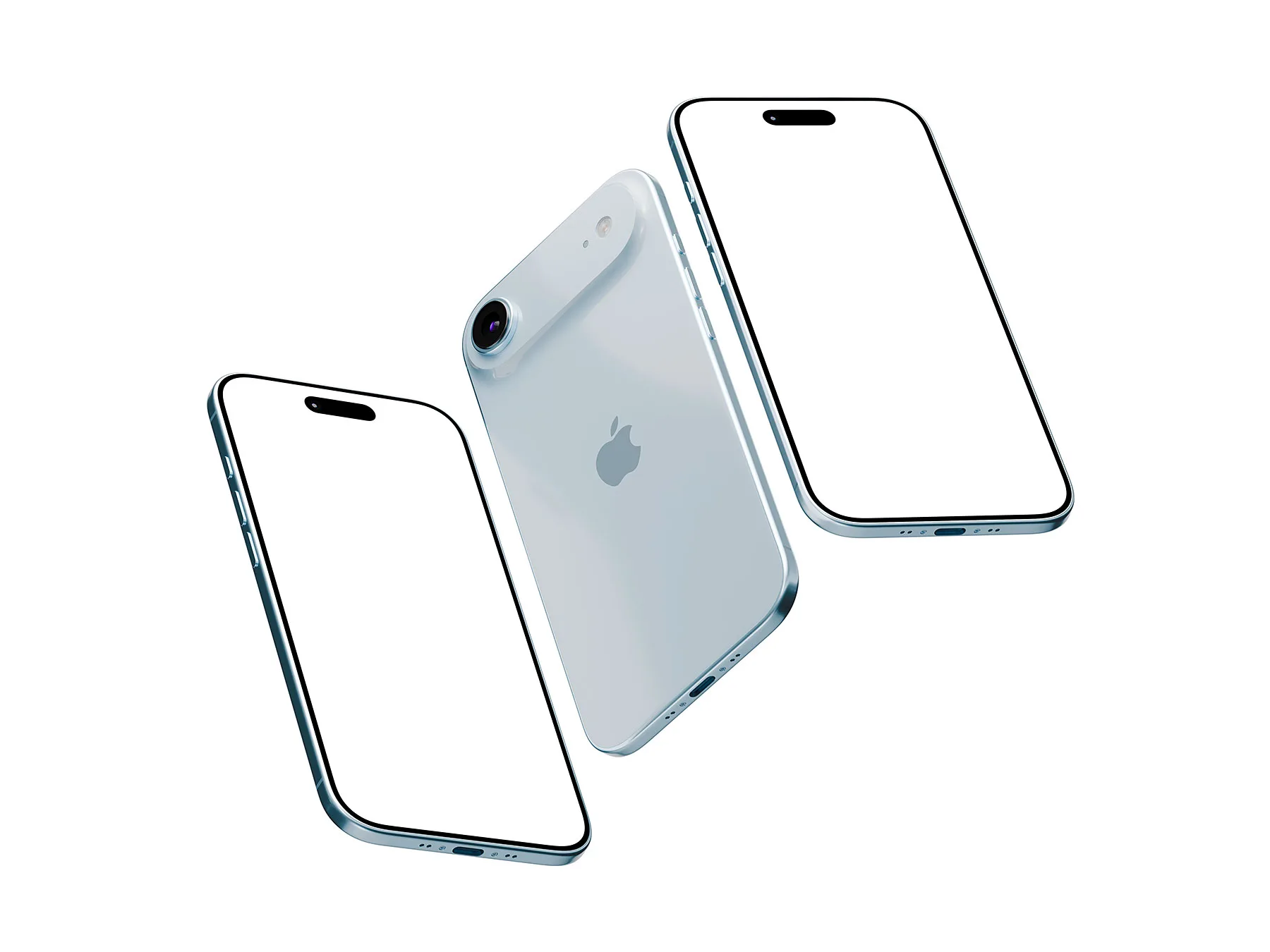 iPhone Air Mockup (Multiscreen App Presentation)