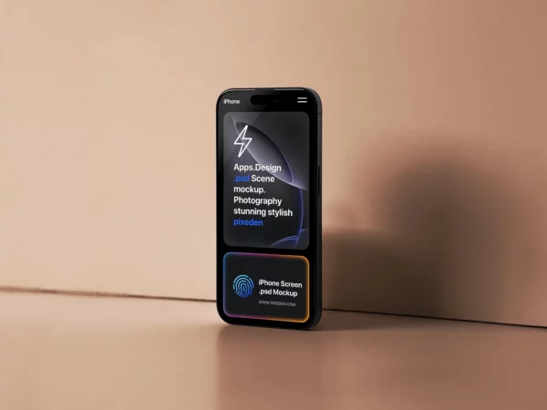 iPhone App Screen Presentation Mockup