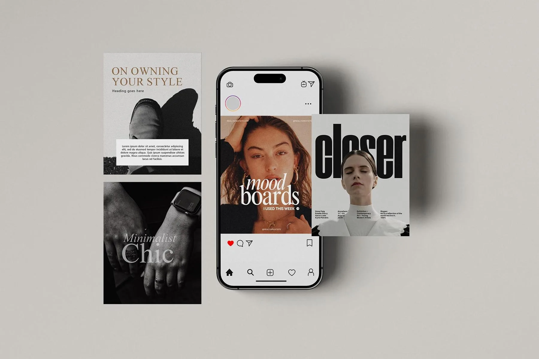 iPhone Screen & Instagram Post Mockups
