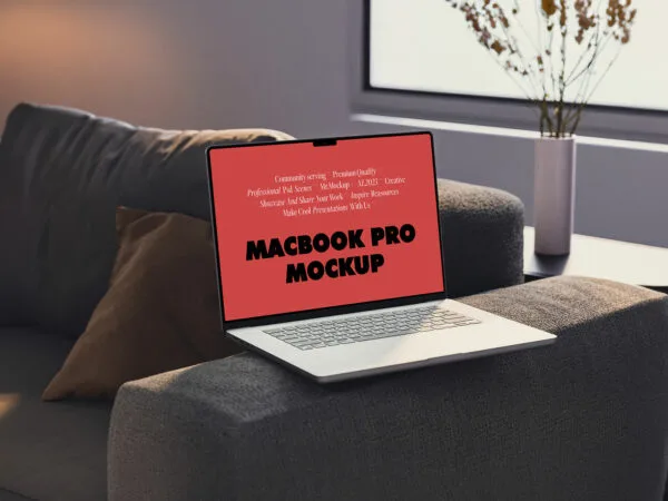 Laptop Mockup (Interior Scene)