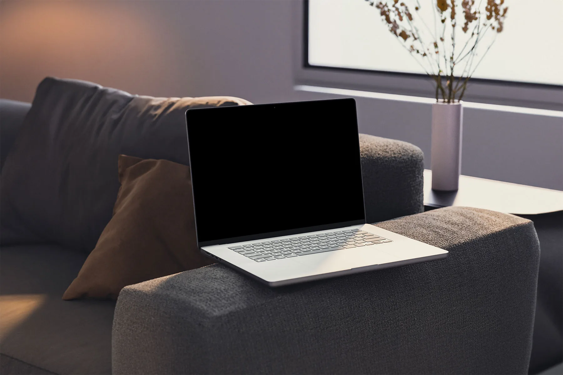 Laptop Mockup (Interior Scene)