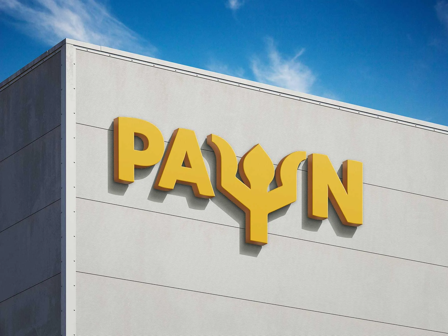 Logo on Building Mockup (3D Facade Sign)