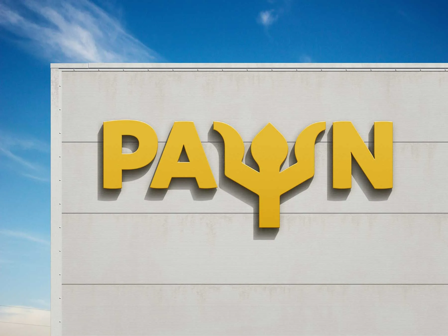 Logo on Building Mockup (3D Facade Sign)