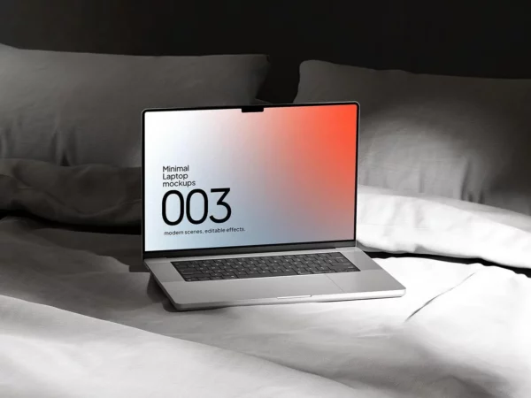 MacBook Website Design Mockup