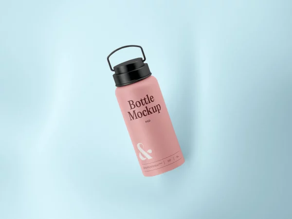 Metal Water Bottle Mockup