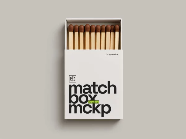 Minimalist Matchbox Mockup (Top View)