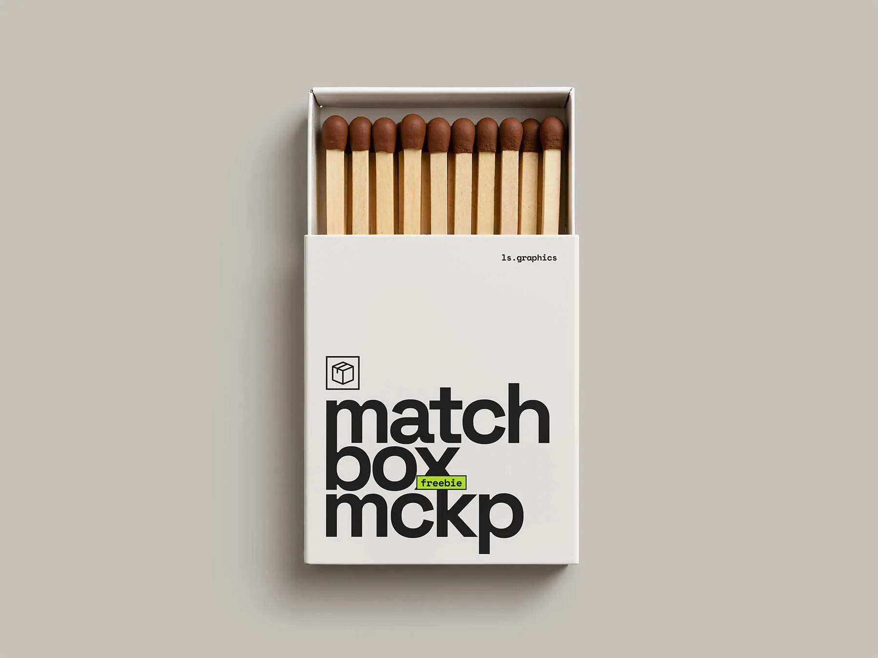 Minimalist Matchbox Mockup (Top View)