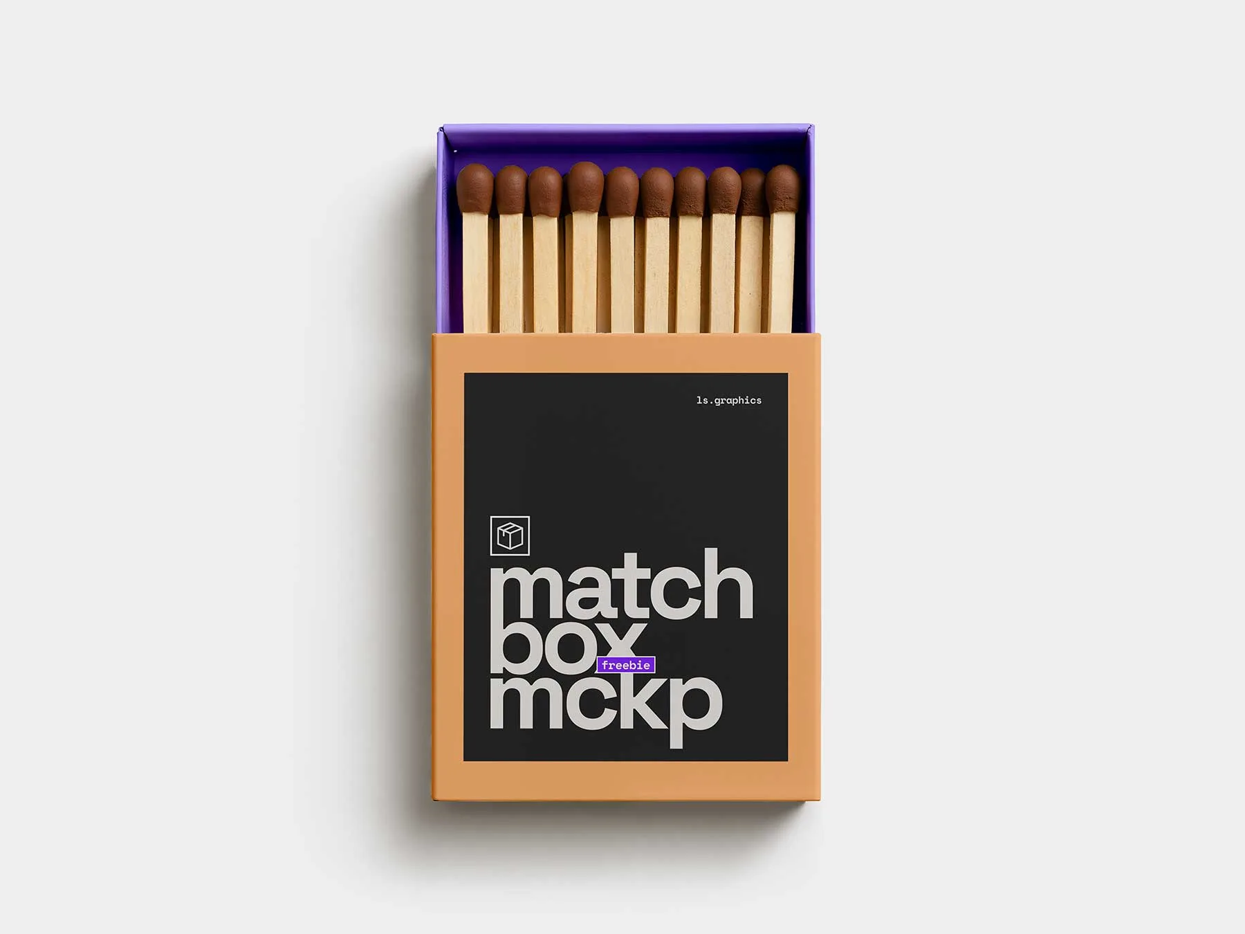 Minimalist Matchbox Mockup (Top View)