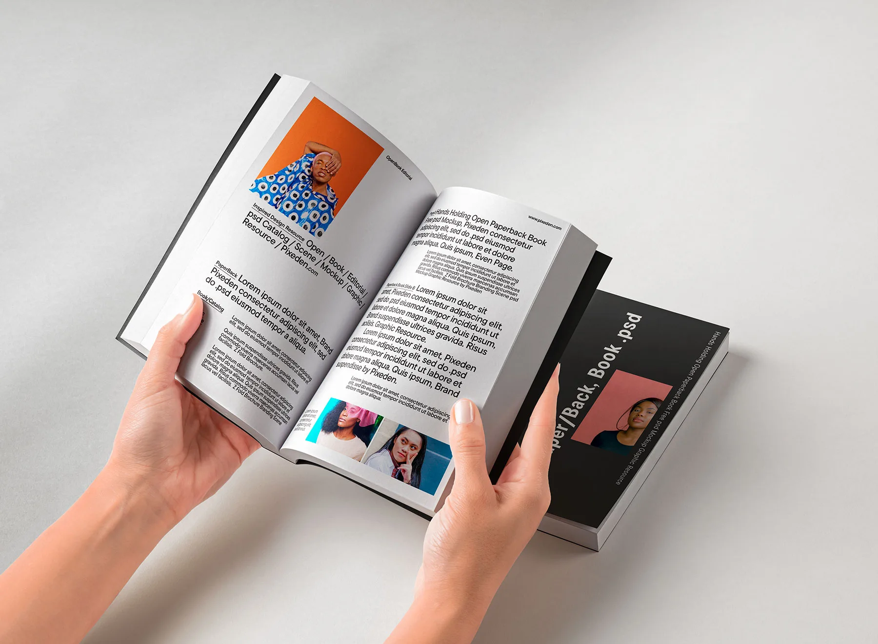 Open Paperback Book Mockup