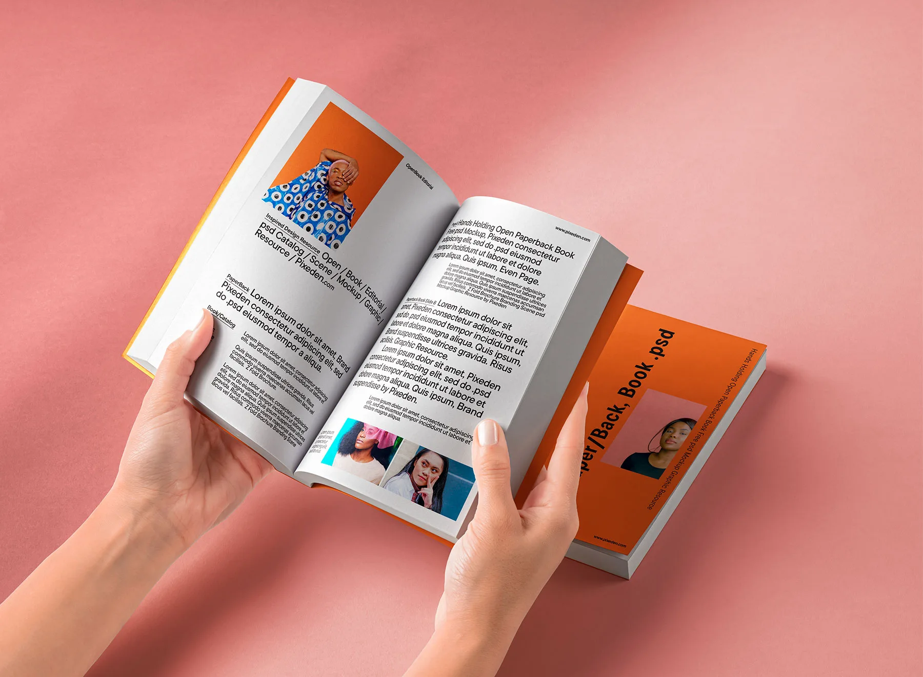 Open Paperback Book Mockup