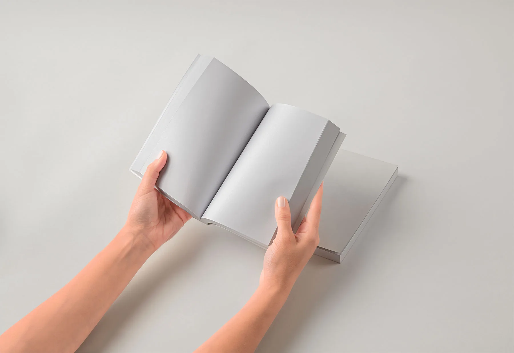 Open Paperback Book Mockup