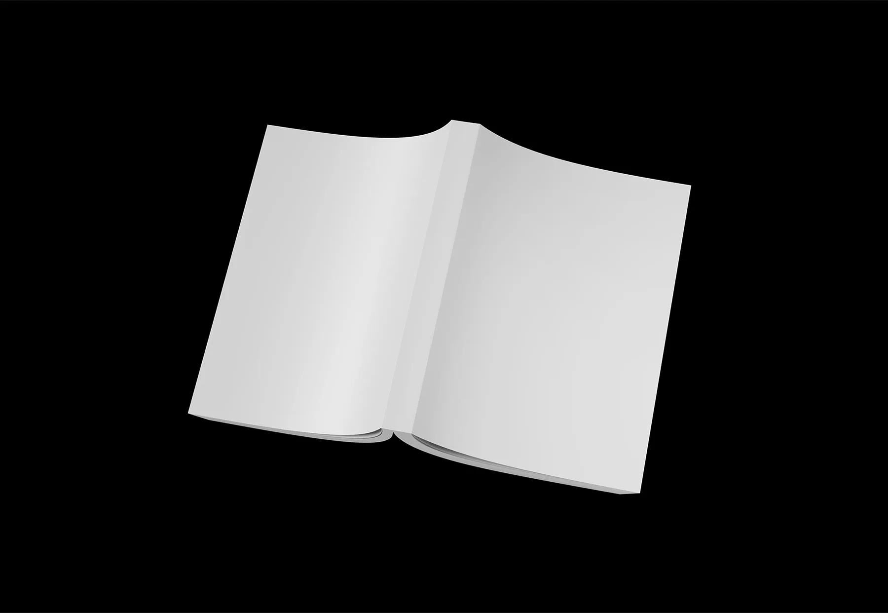 Open Paperback Book Mockup (Front & Back Covers)
