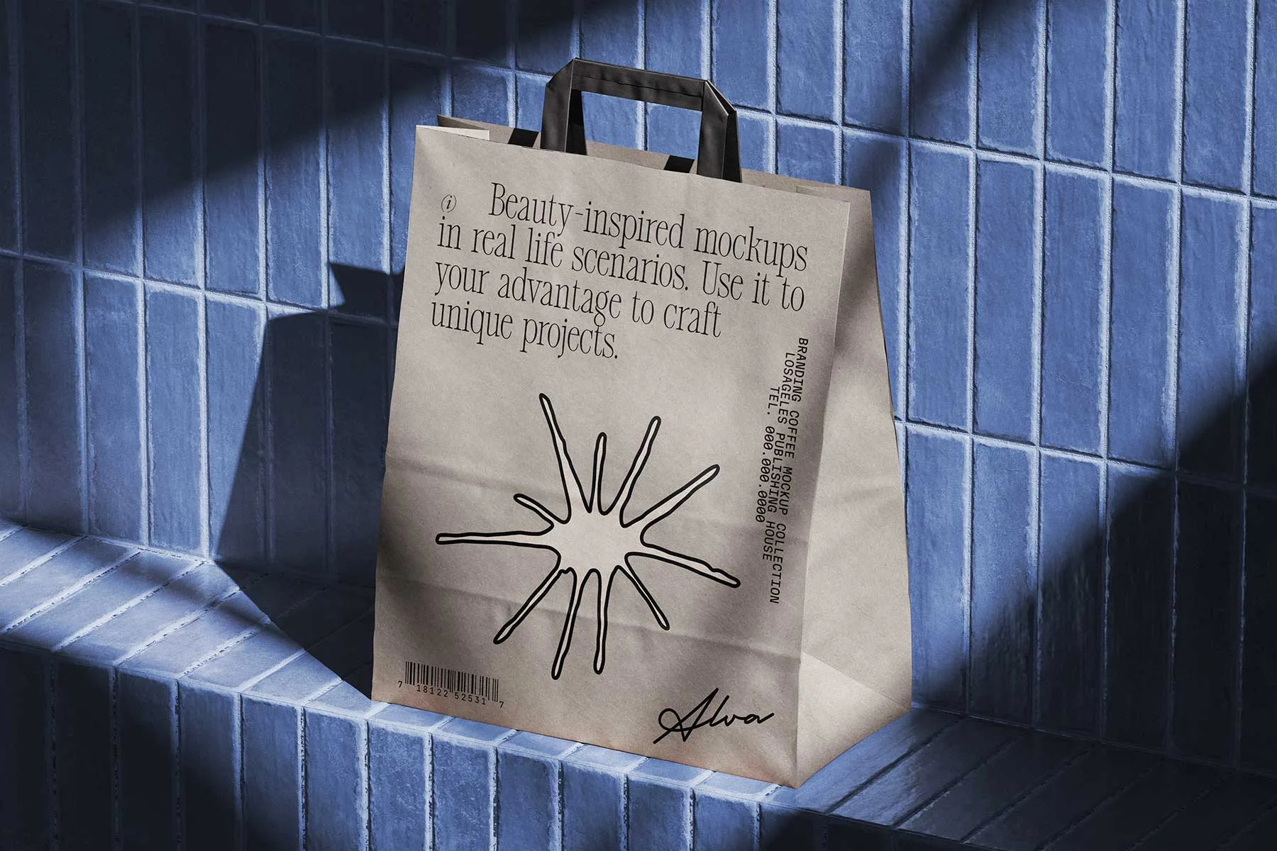Photorealistic Paper Bag Mockup