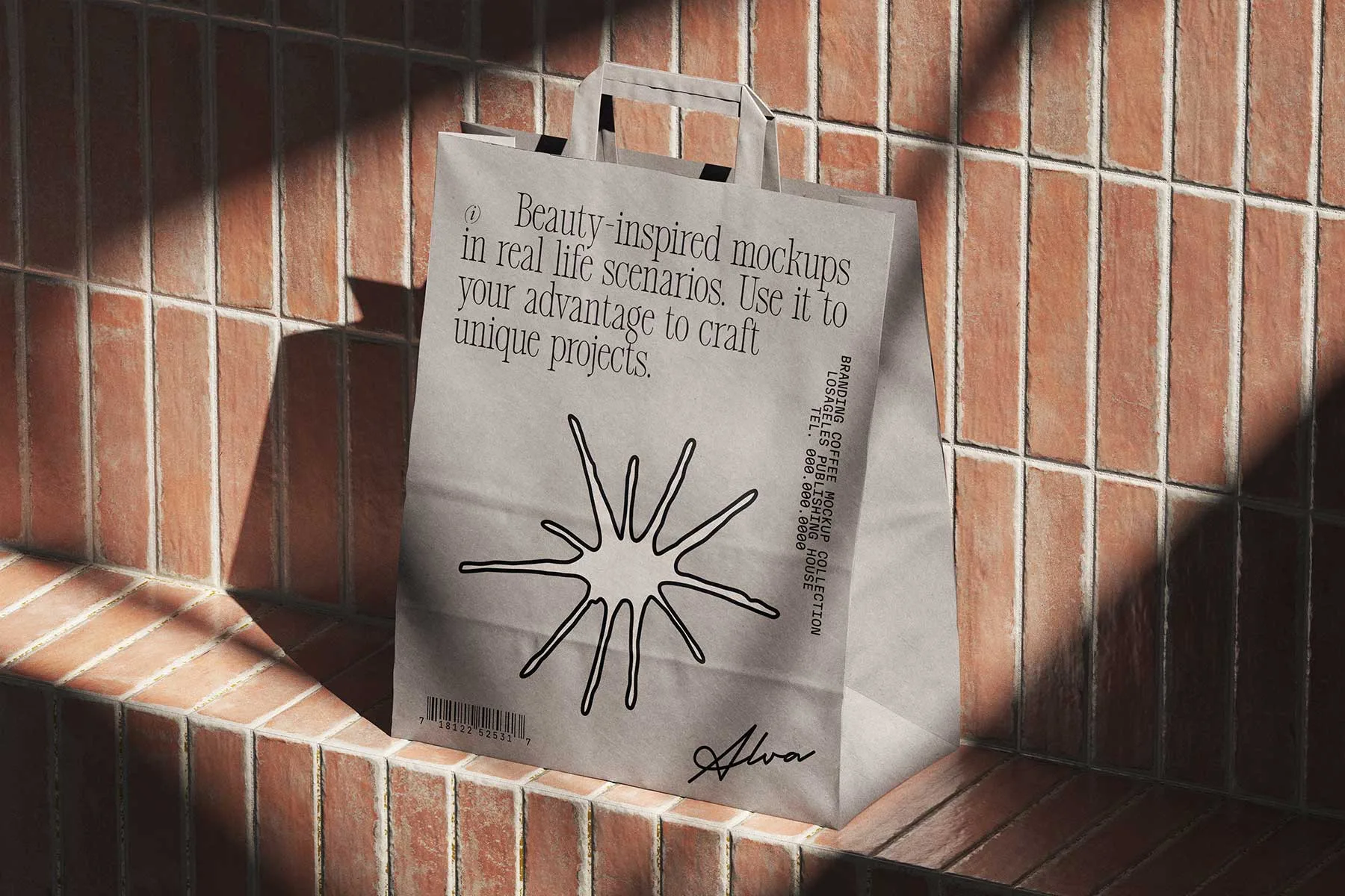 Photorealistic Paper Bag Mockup