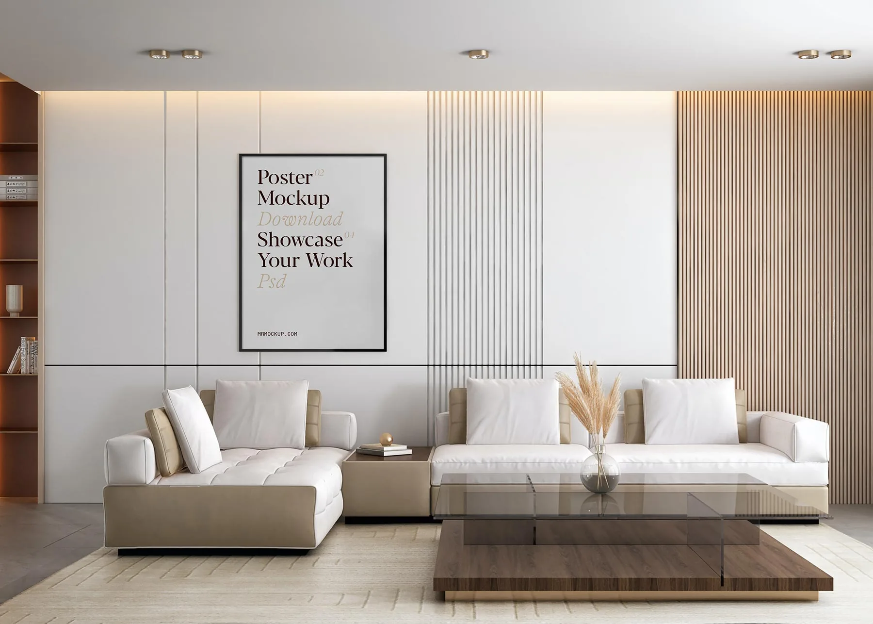 Poster in Livingroom Mockup