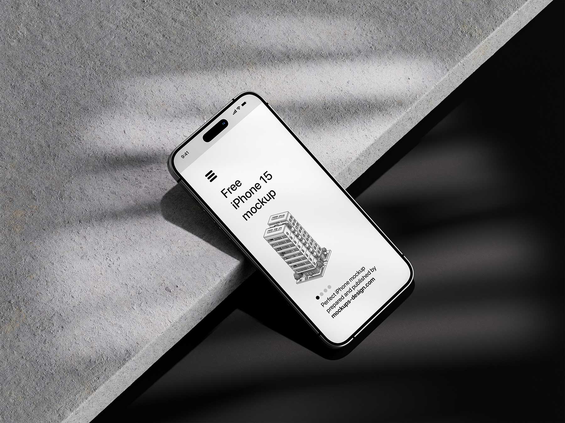 Smartphone Screen Mockup Set (On Concrete Surface)