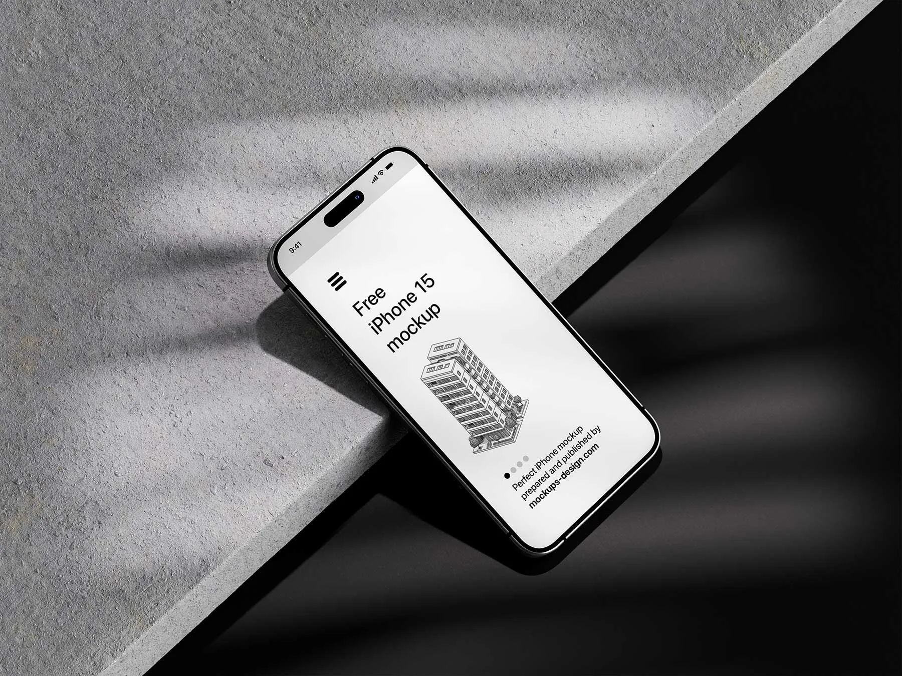 Smartphone Screen Mockup Set (On Concrete Surface)