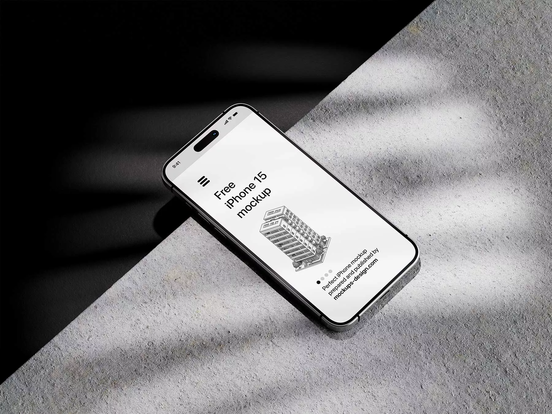 Smartphone Screen Mockup Set (On Concrete Surface)