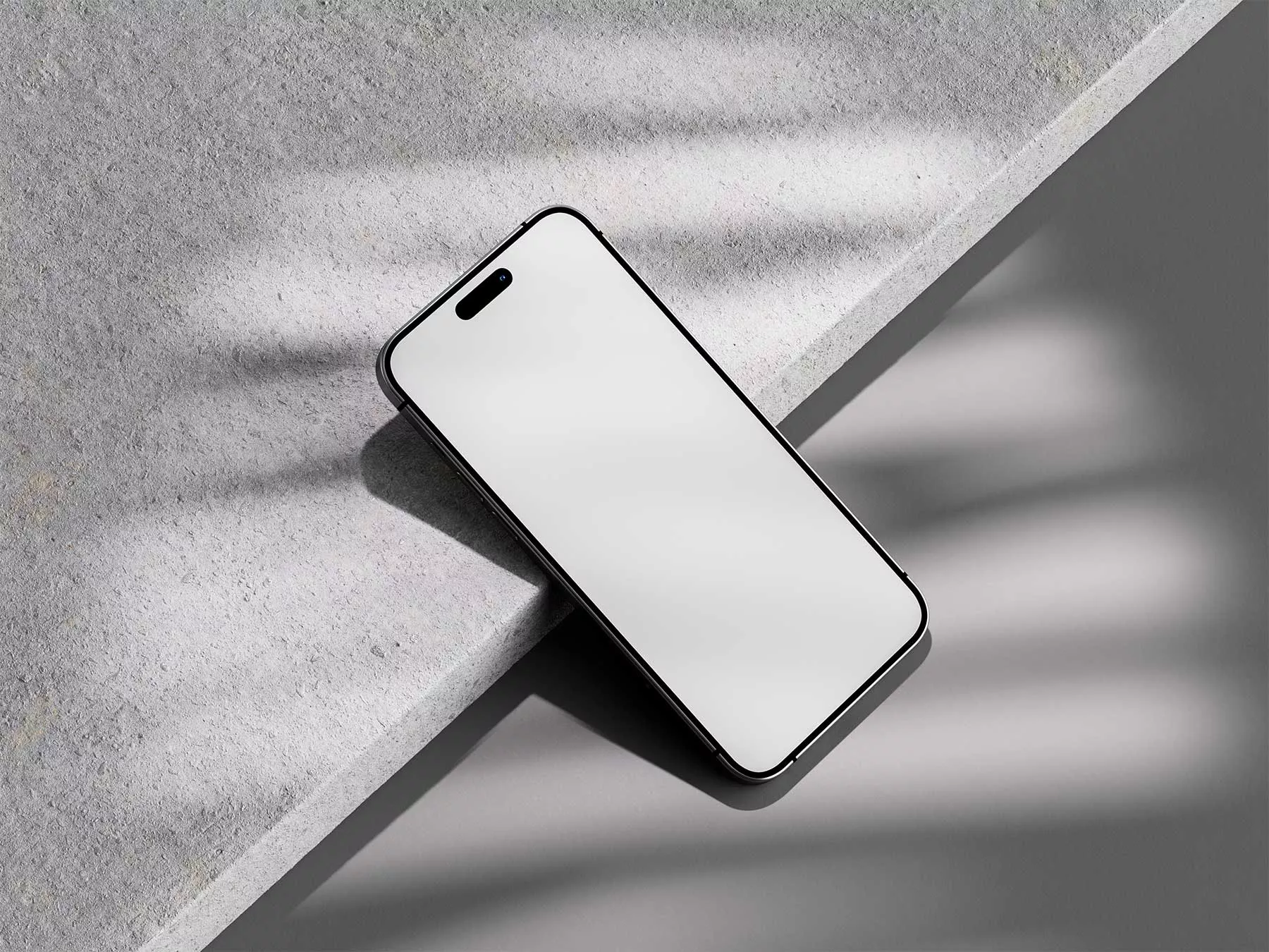 Smartphone Screen Mockup Set (On Concrete Surface)