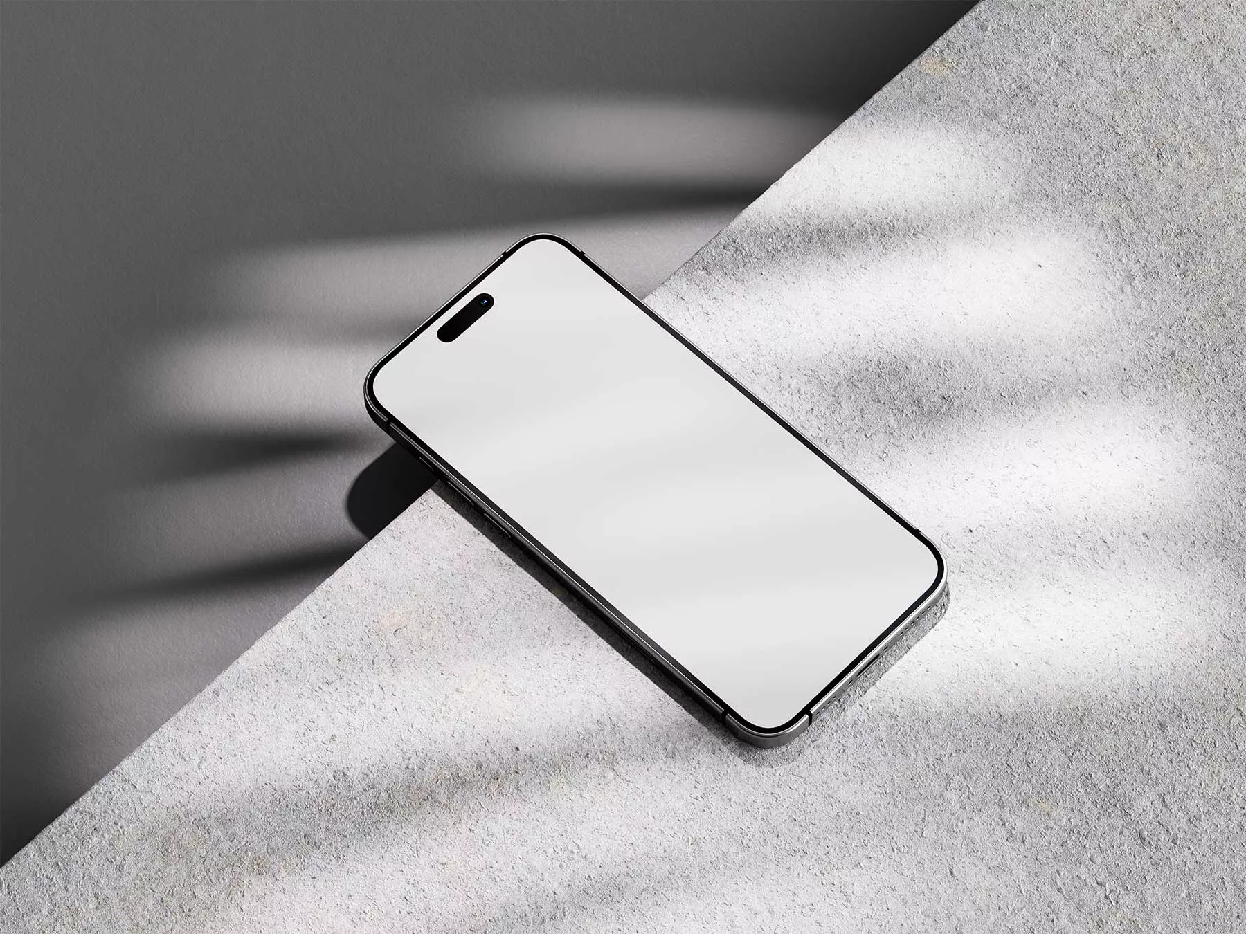 Smartphone Screen Mockup Set (On Concrete Surface)