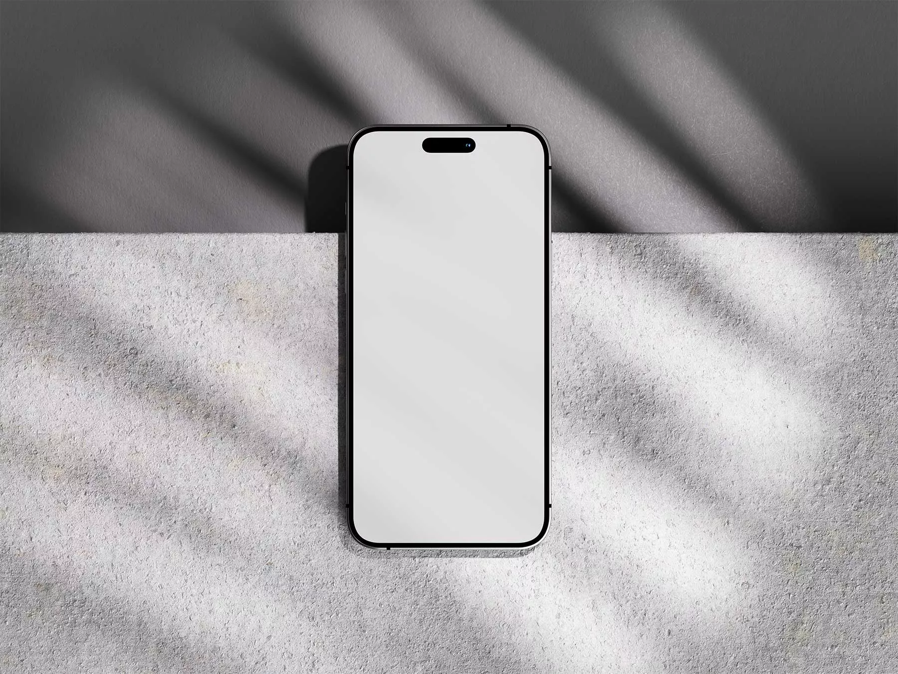 Smartphone Screen Mockup Set (On Concrete Surface)