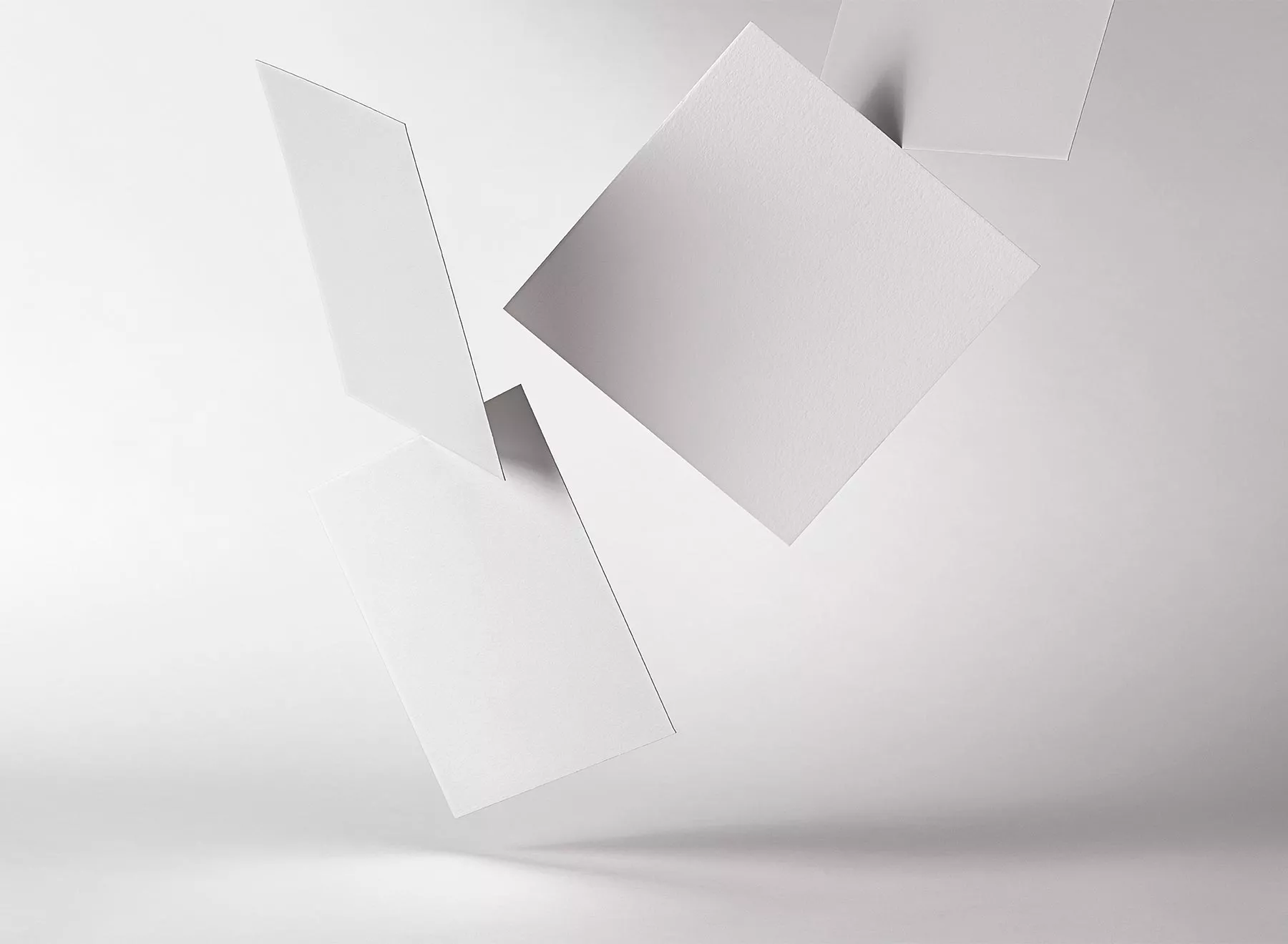 Square Invitation Card Mockup (Floating Minimalist Scene)