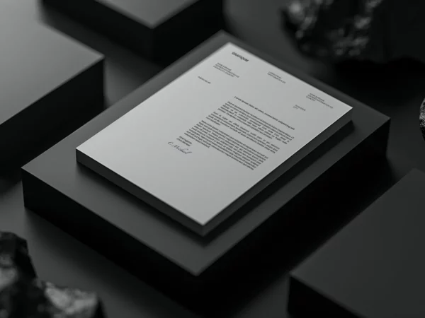 Stack of Letterhead Mockup