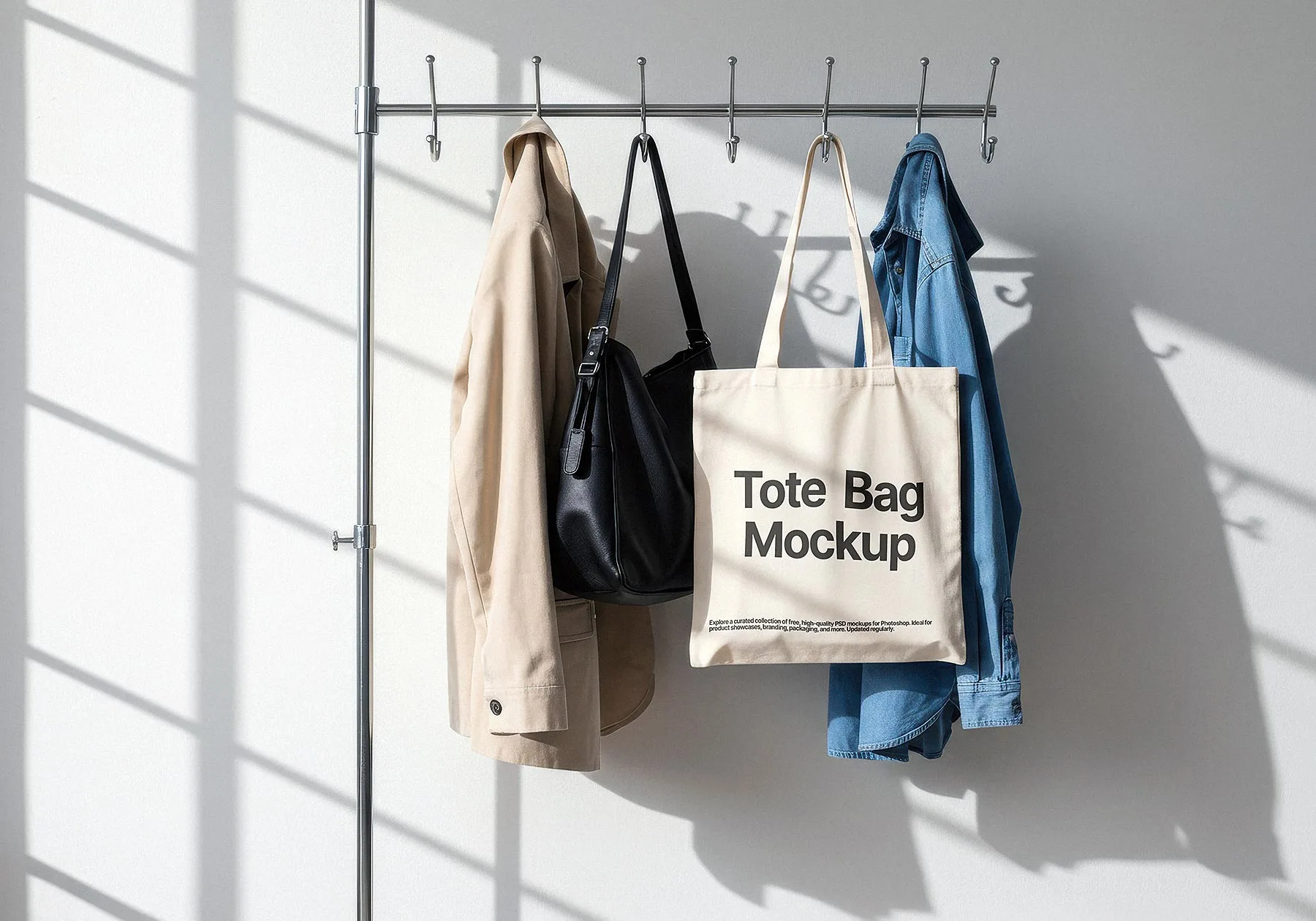 Tote Bag Mockup (Hanging on Hanger)