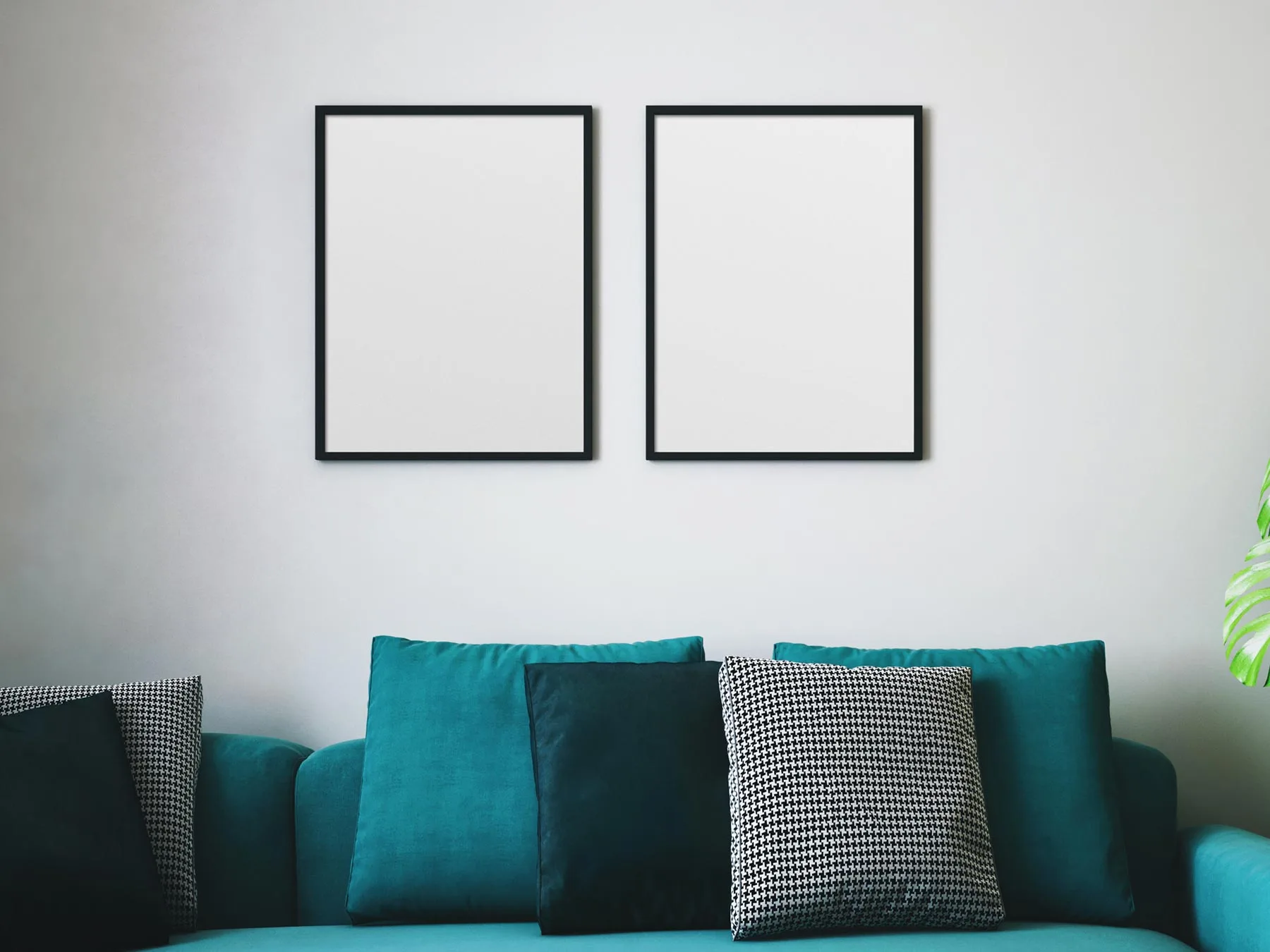 Two Posters in Living Room Mockup